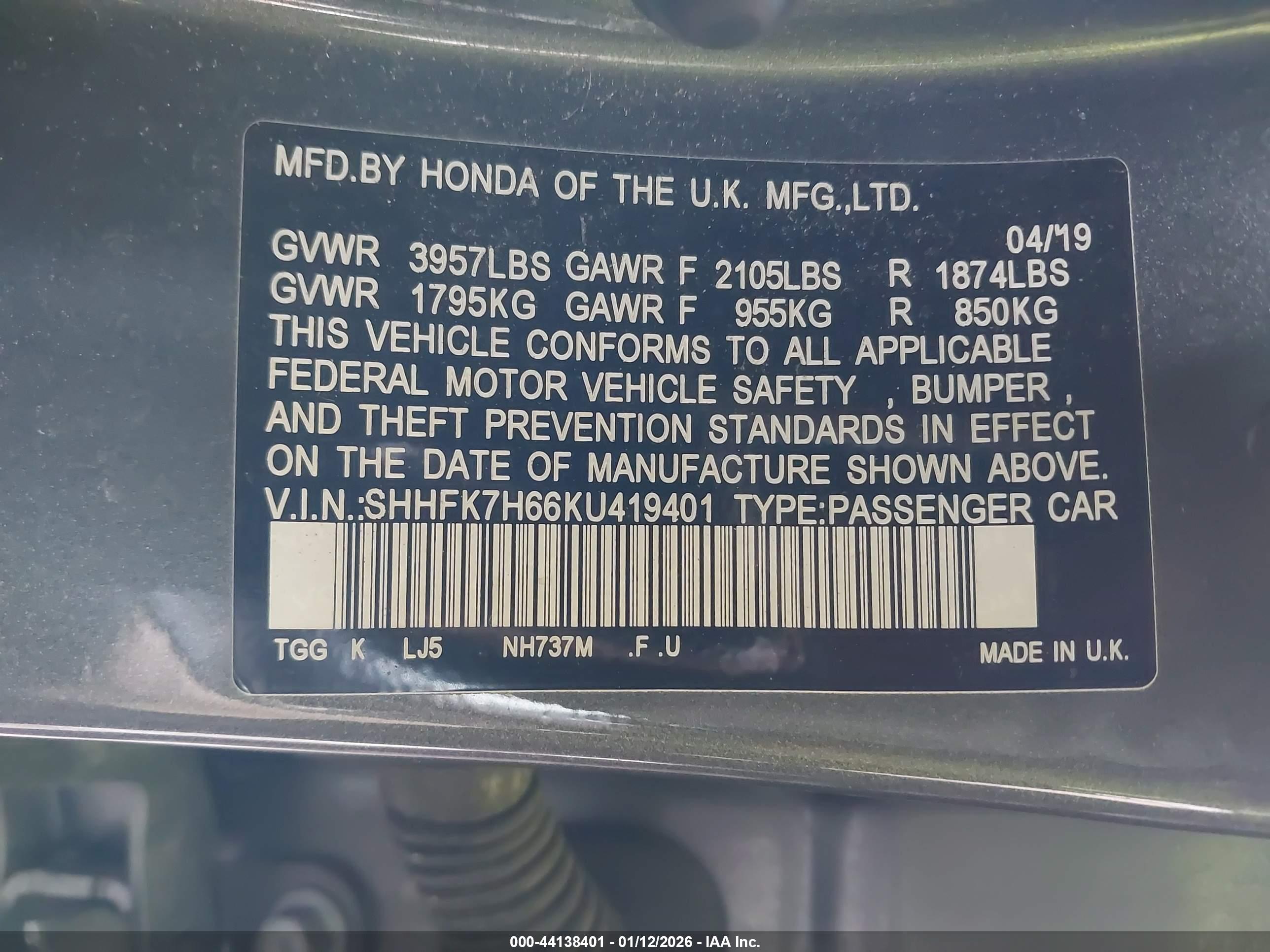 HONDA CIVIC image 9
