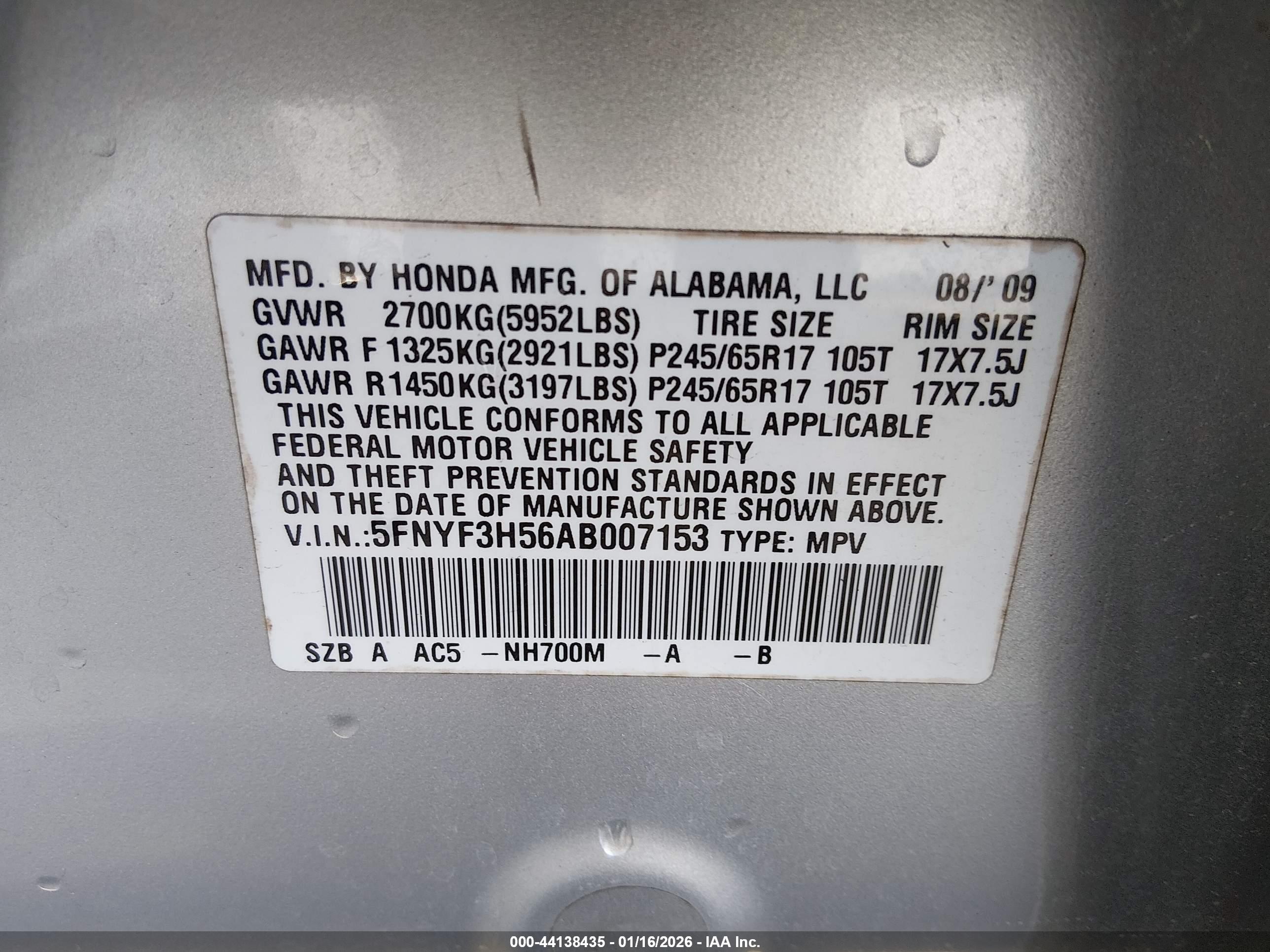 HONDA PILOT image 9