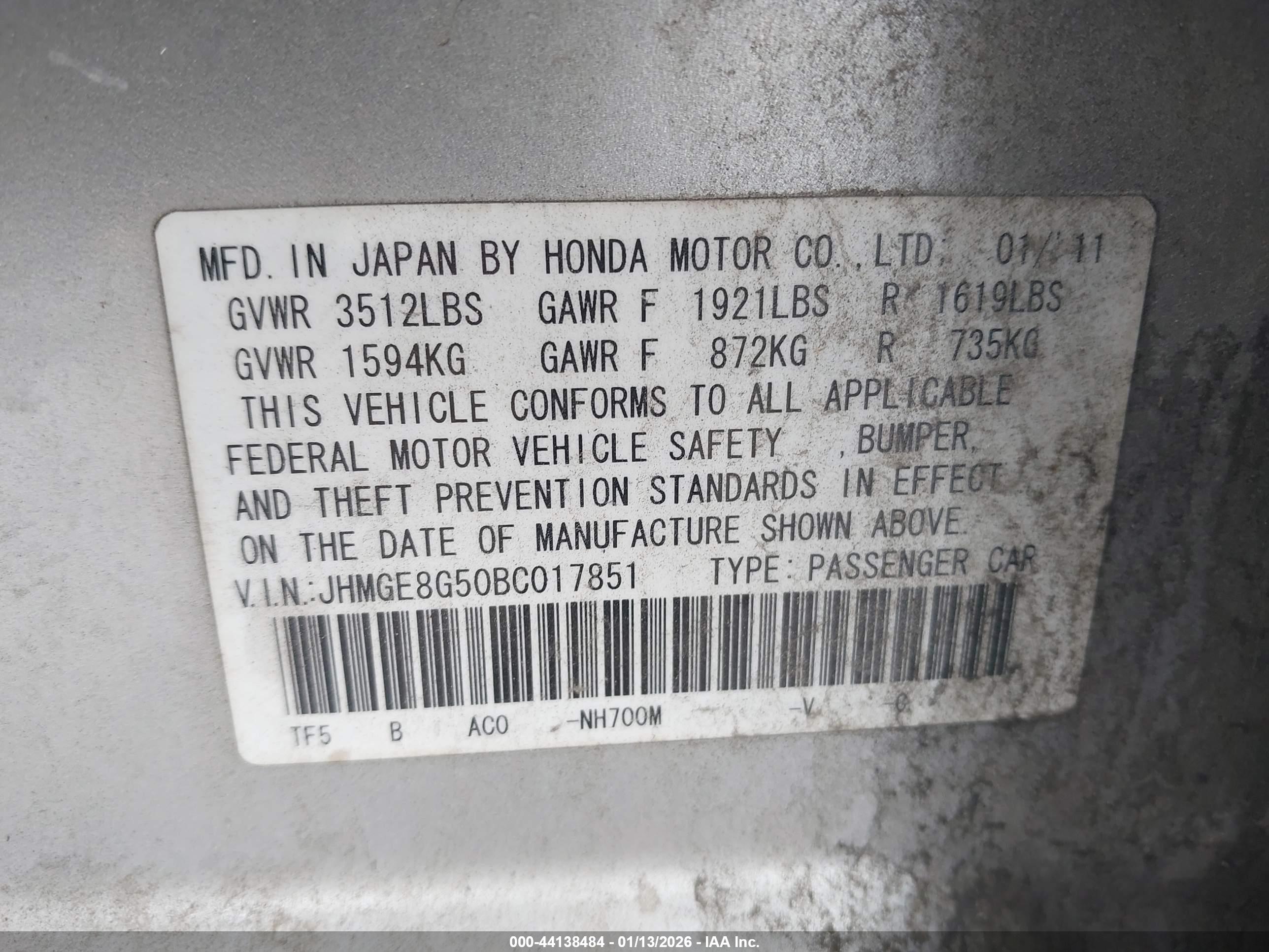 HONDA FIT image 9