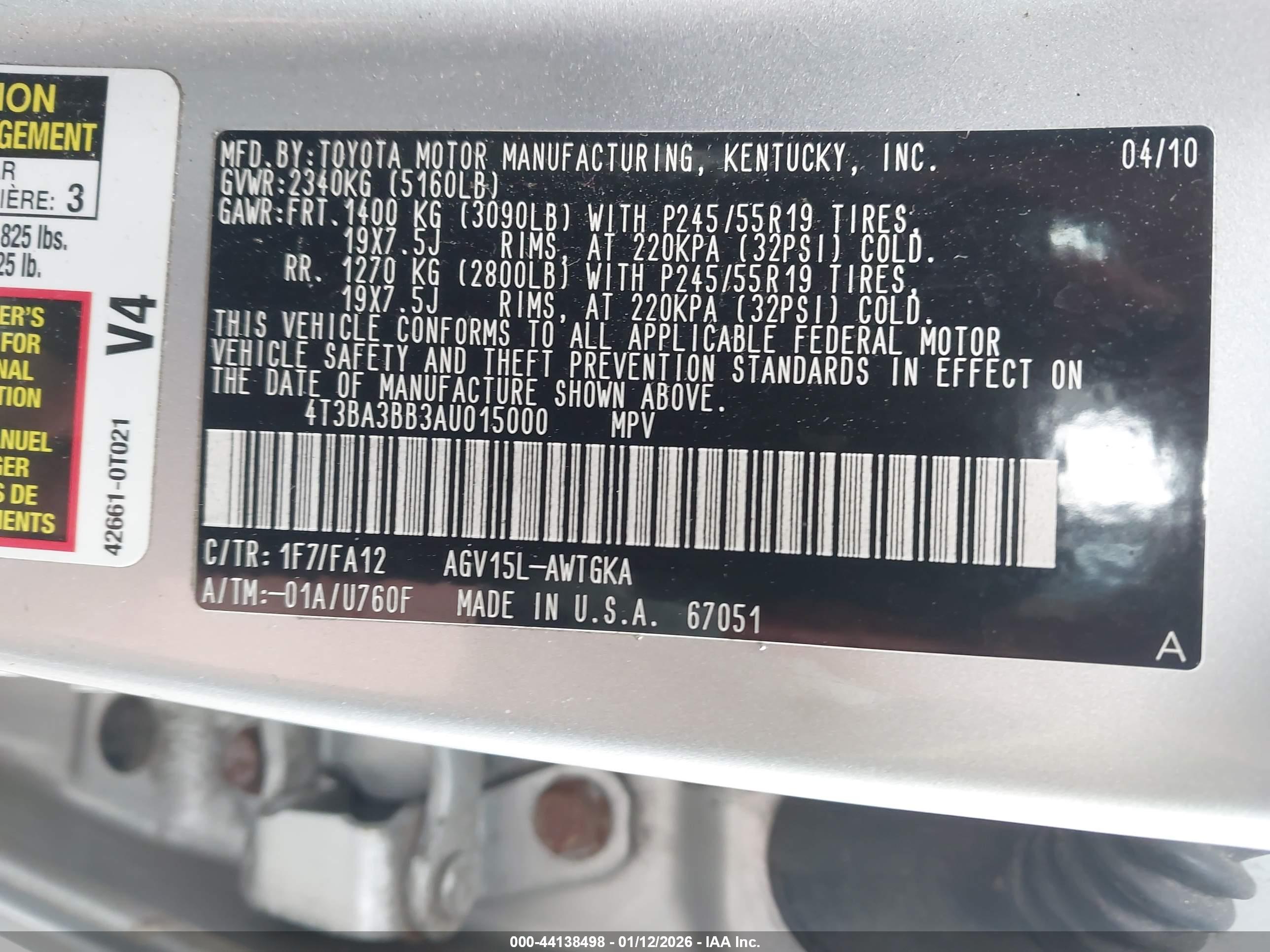TOYOTA VENZA image 9