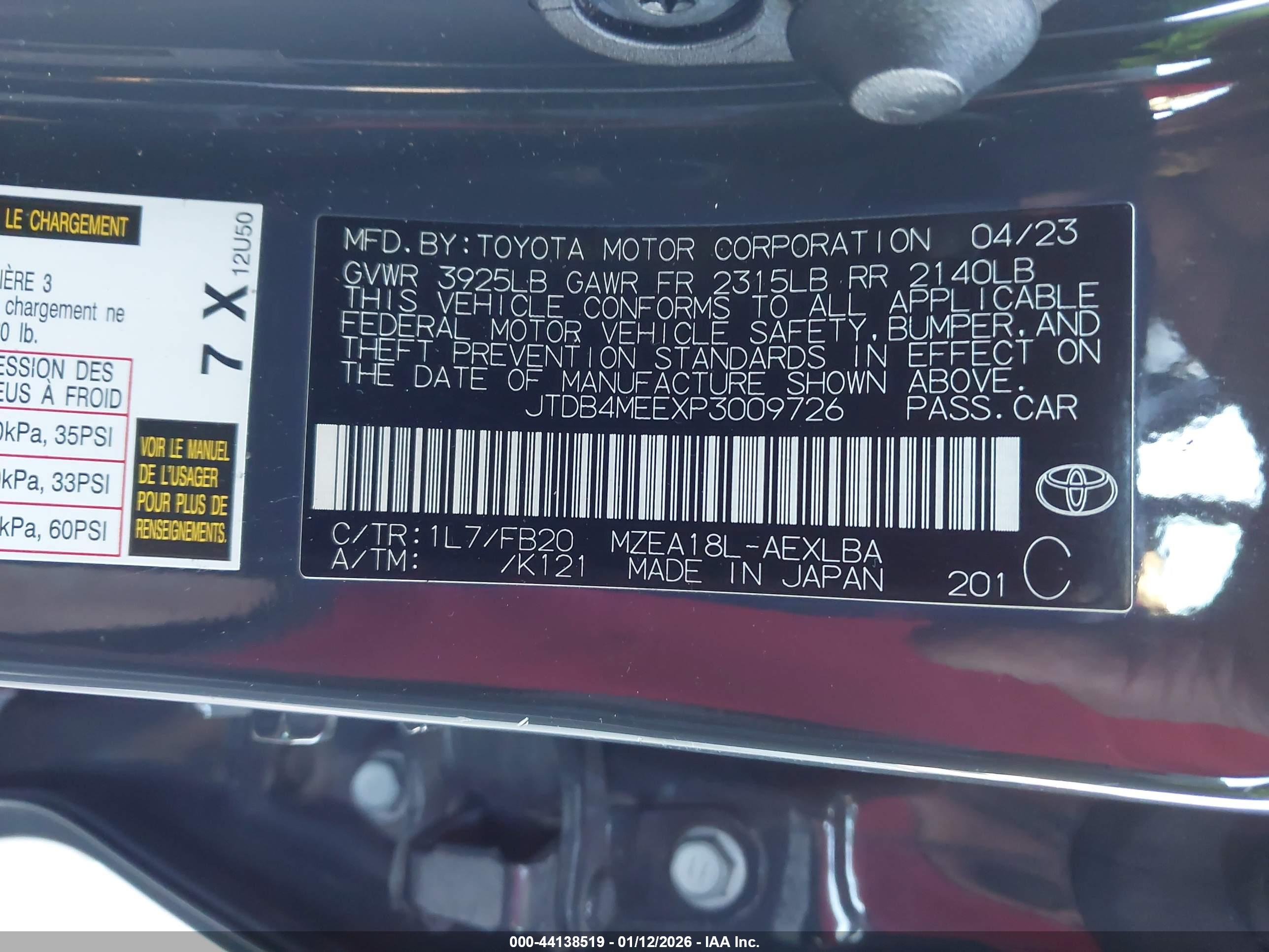 TOYOTA COROLLA image 9