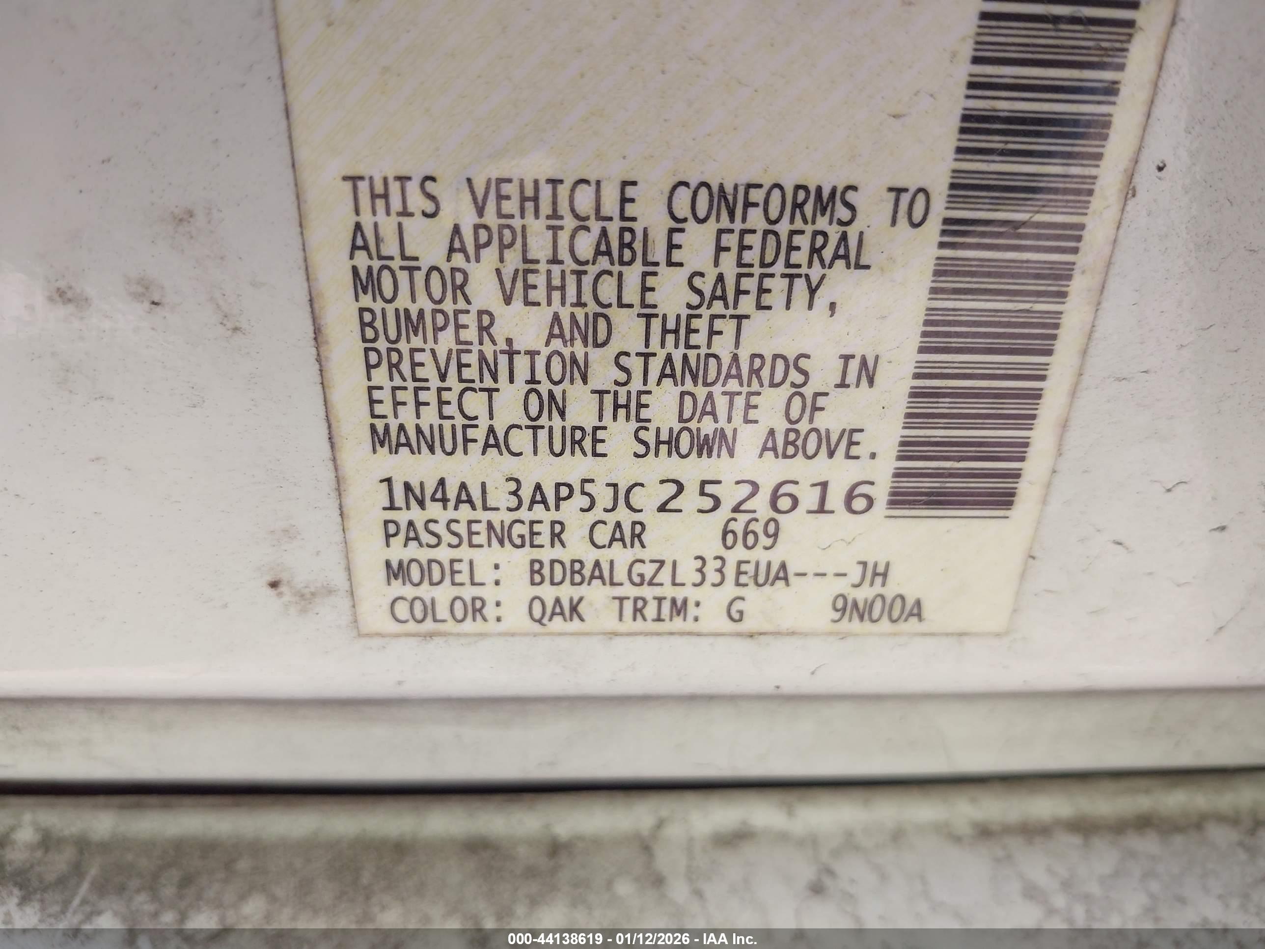 NISSAN ALTIMA image 9