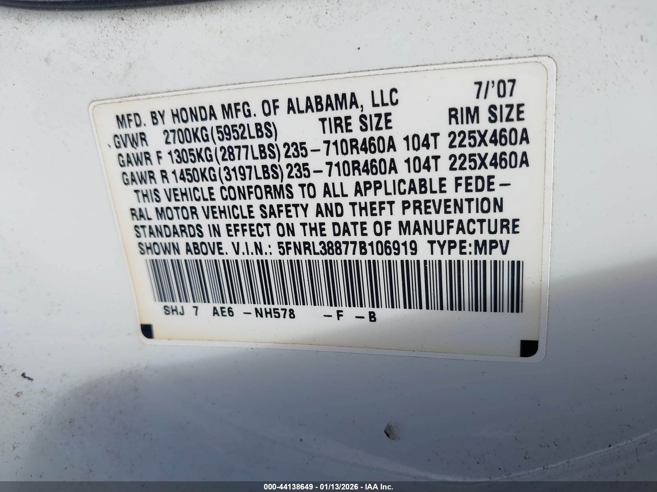 HONDA ODYSSEY image 9