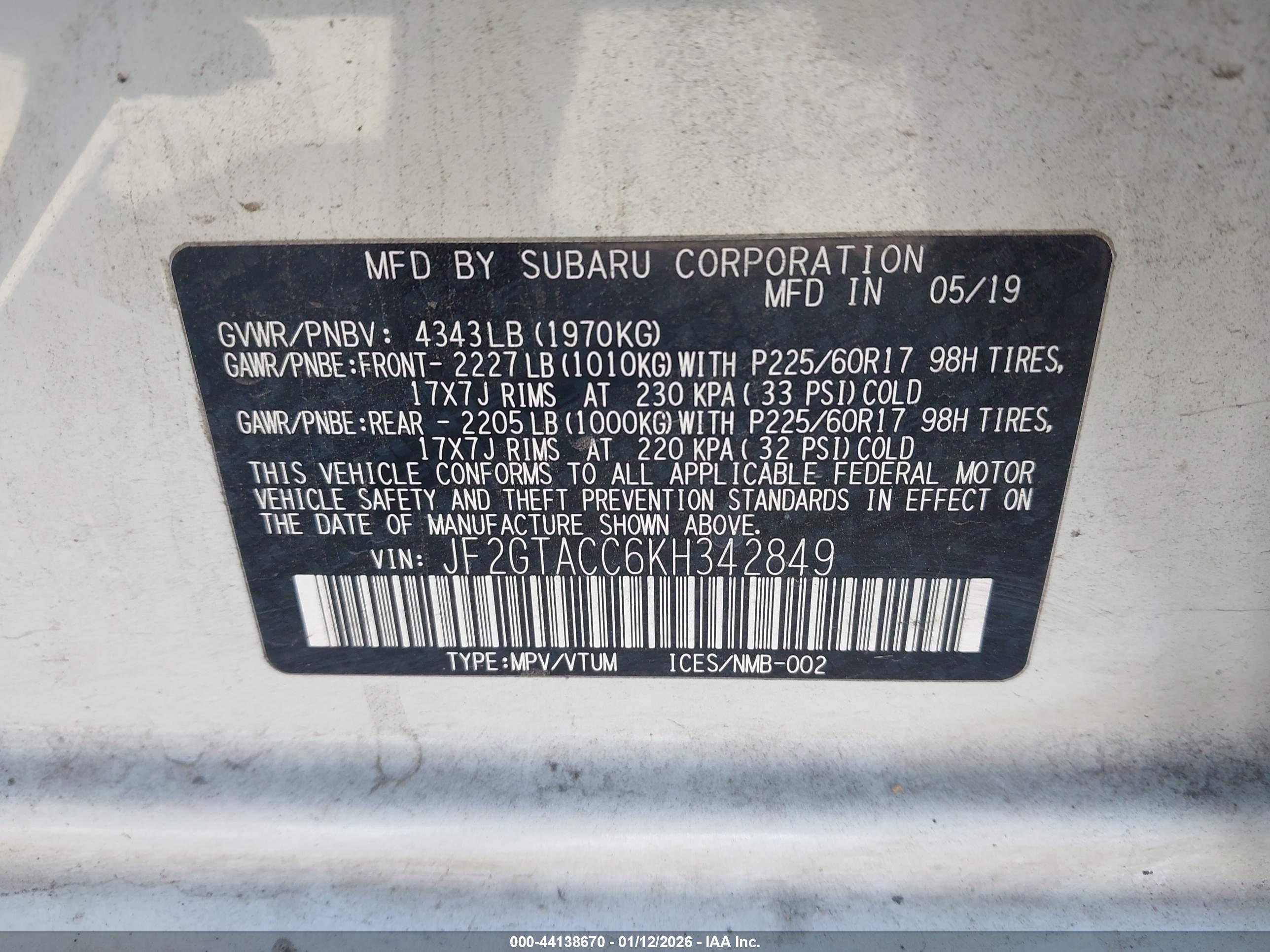 SUBARU CROSSTREK image 9