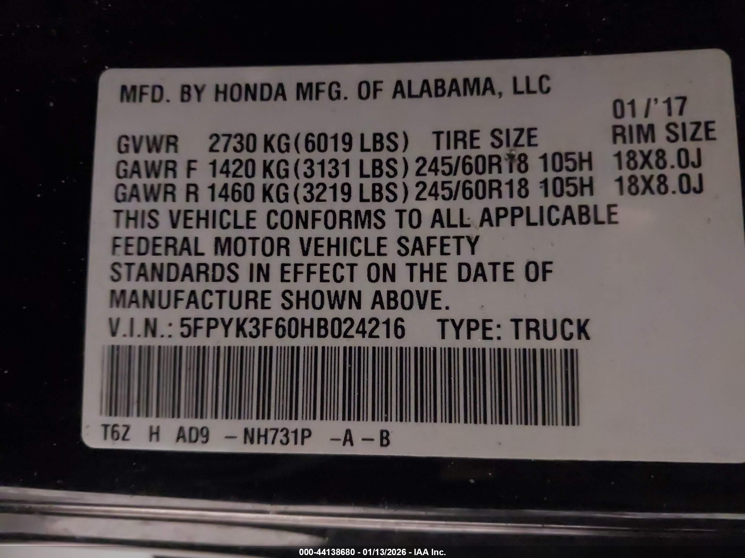 HONDA RIDGELINE image 9