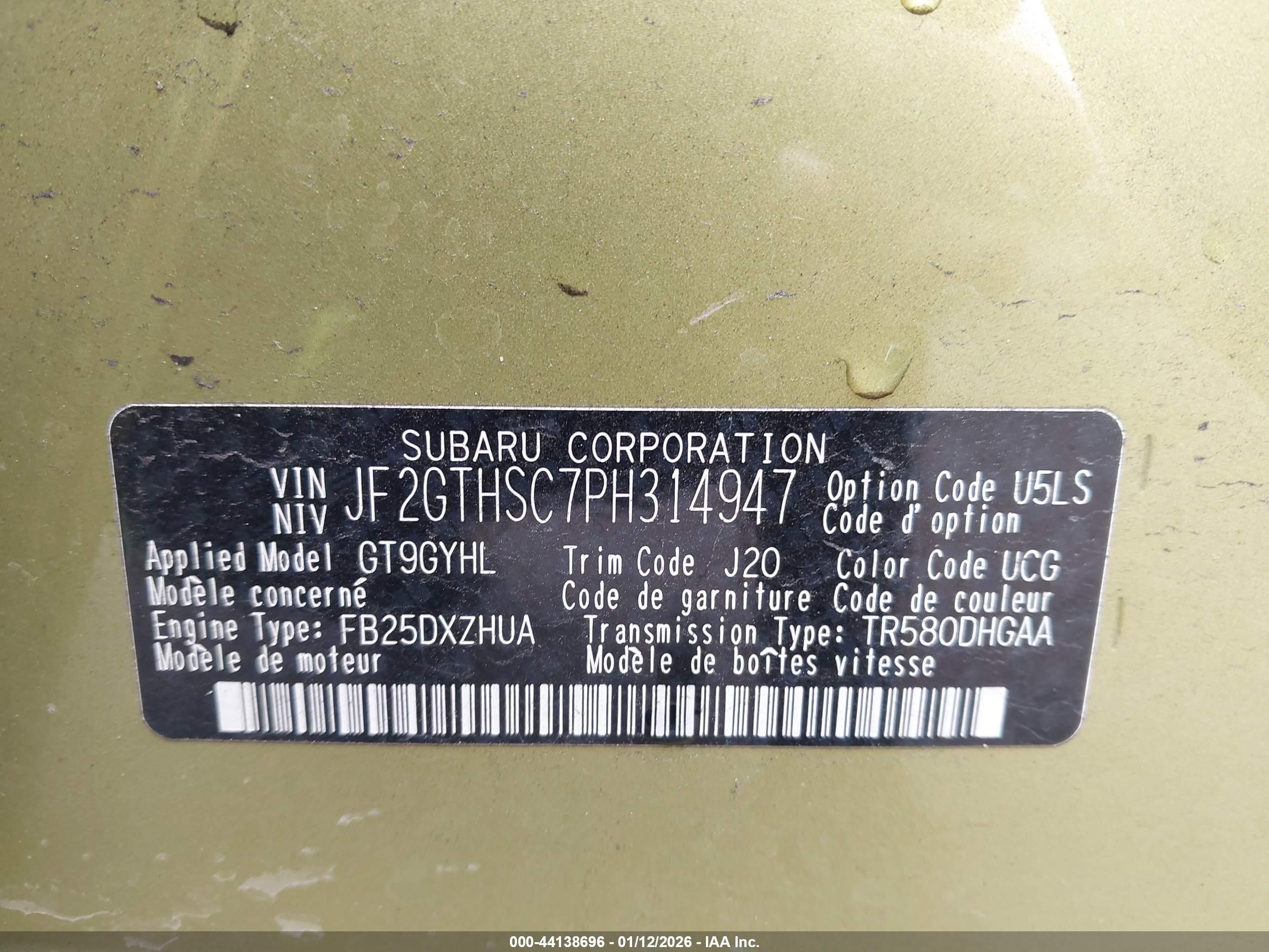 SUBARU CROSSTREK image 9