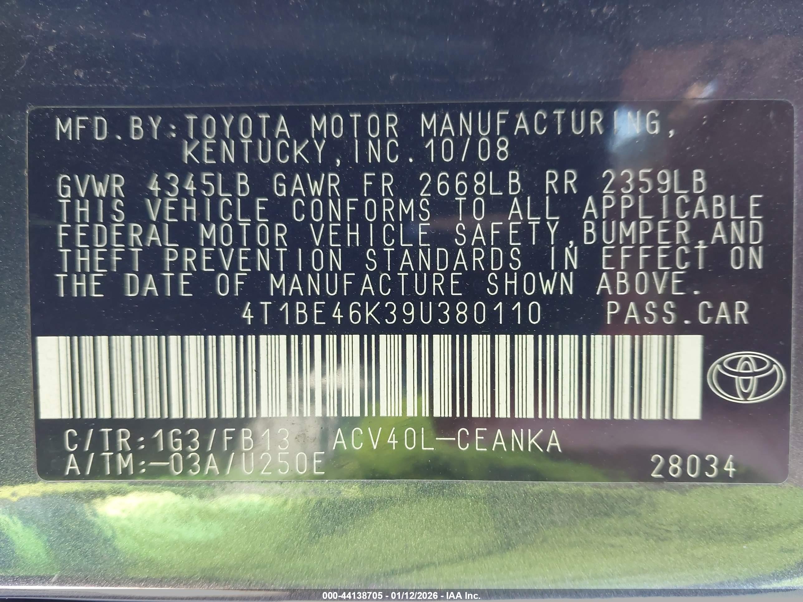 TOYOTA CAMRY image 9
