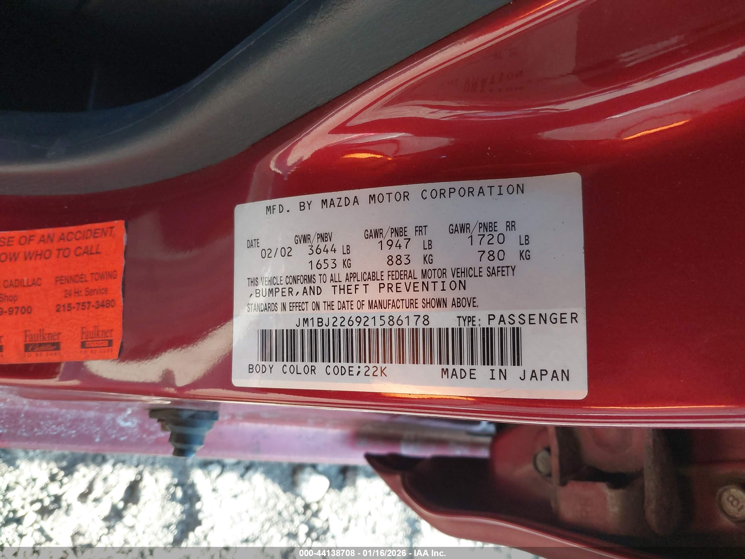 MAZDA PROTEGE image 9