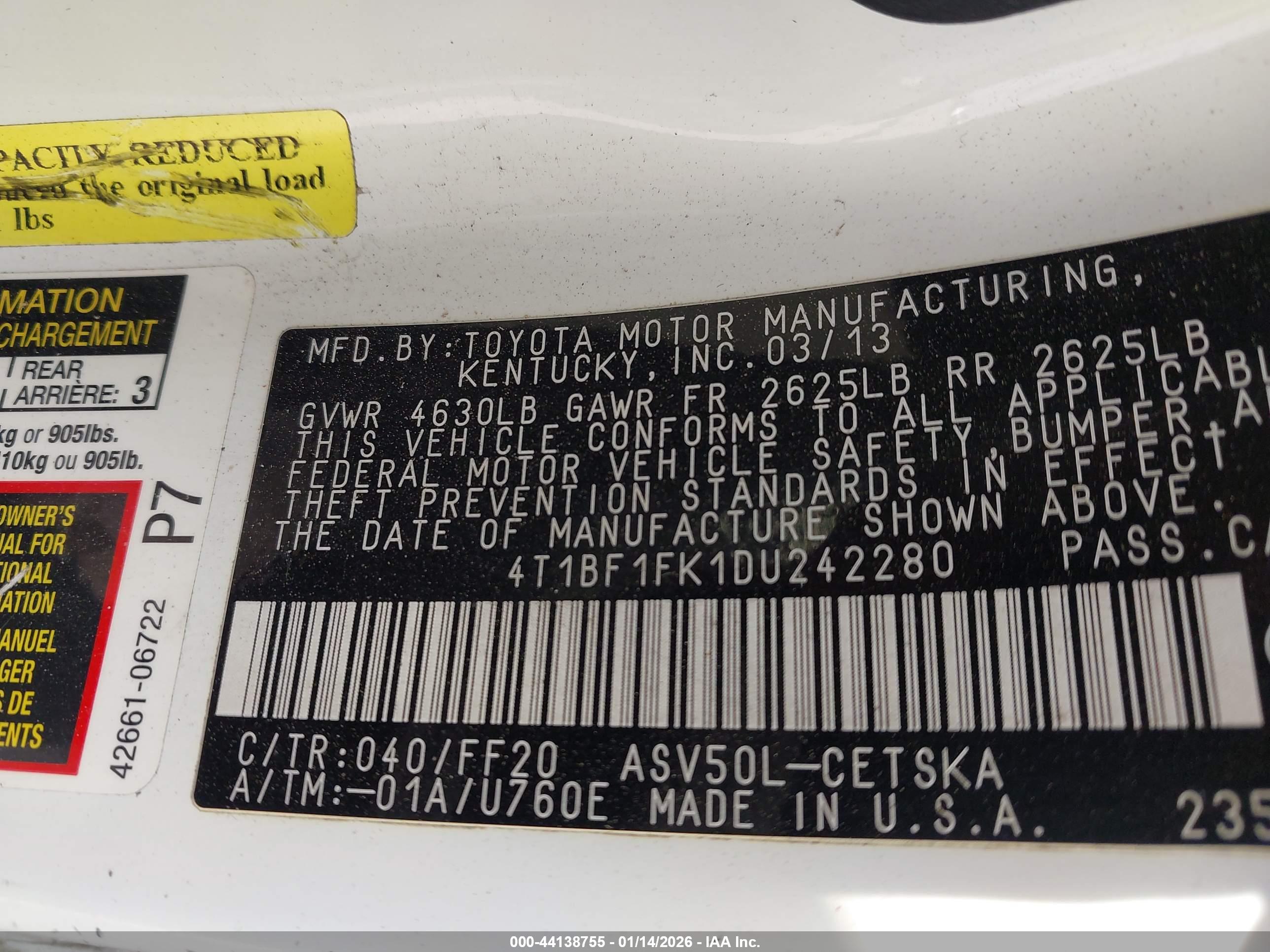 TOYOTA CAMRY image 9