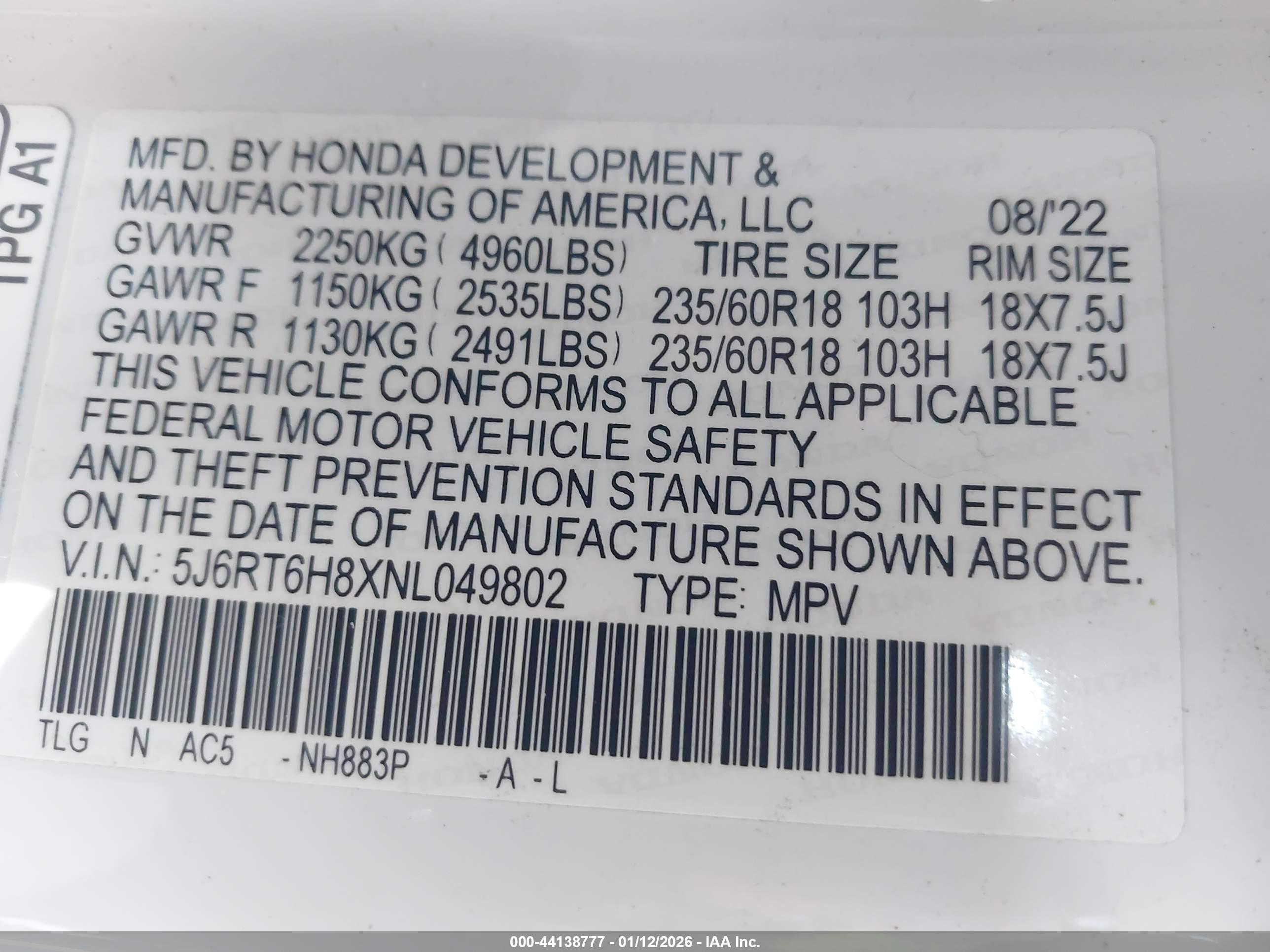 HONDA CR-V image 9