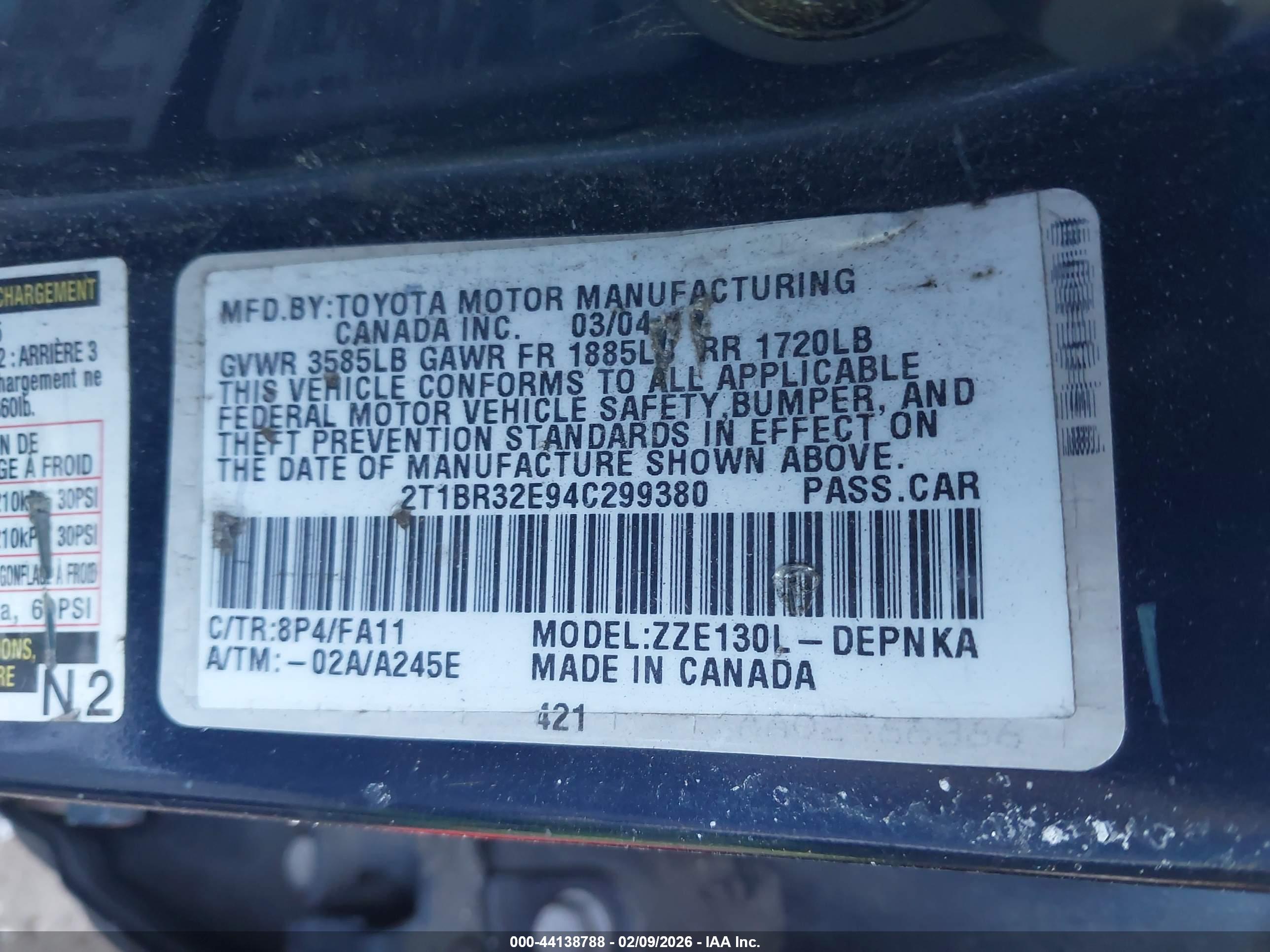 TOYOTA COROLLA image 9