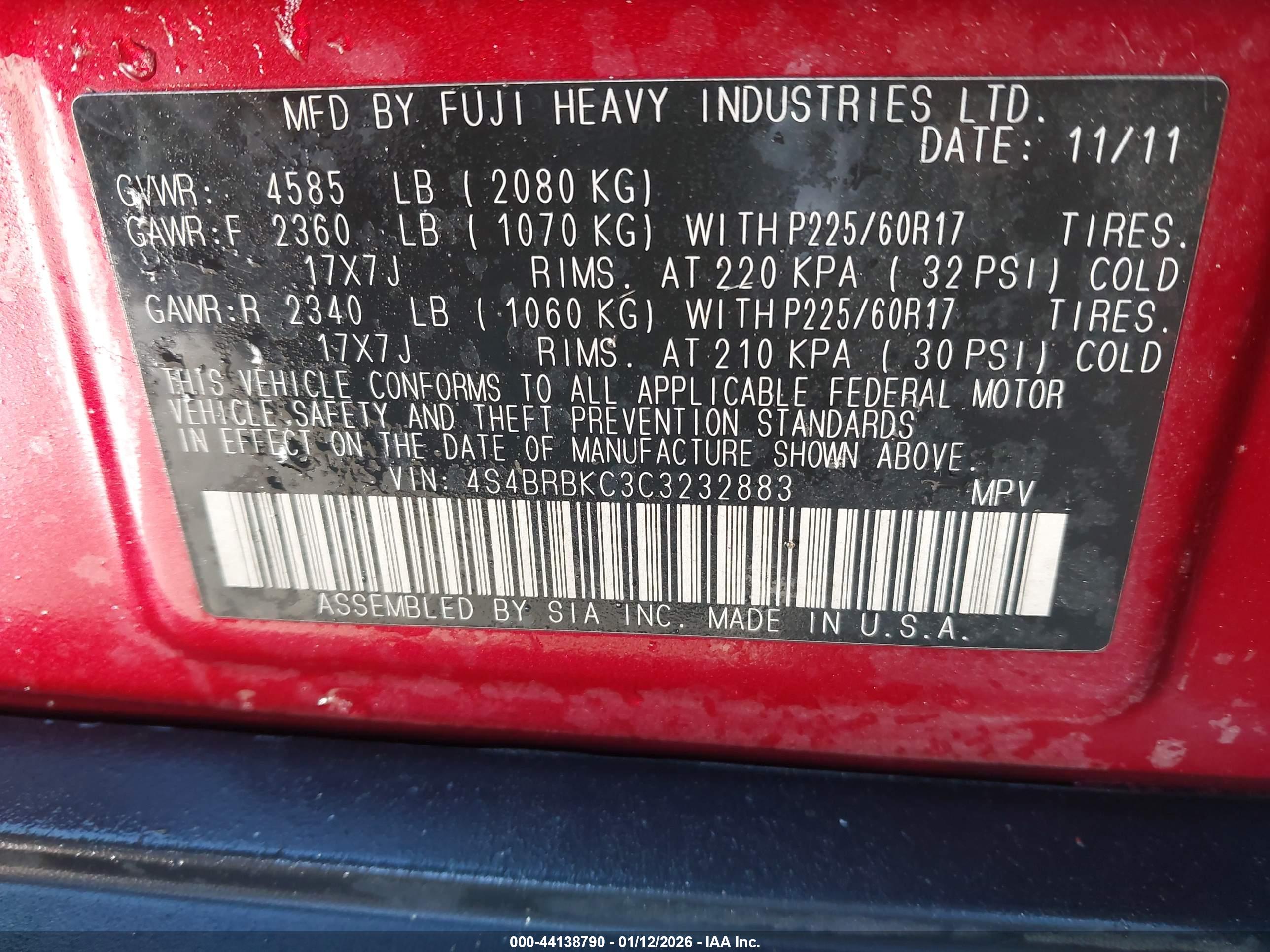SUBARU OUTBACK image 9