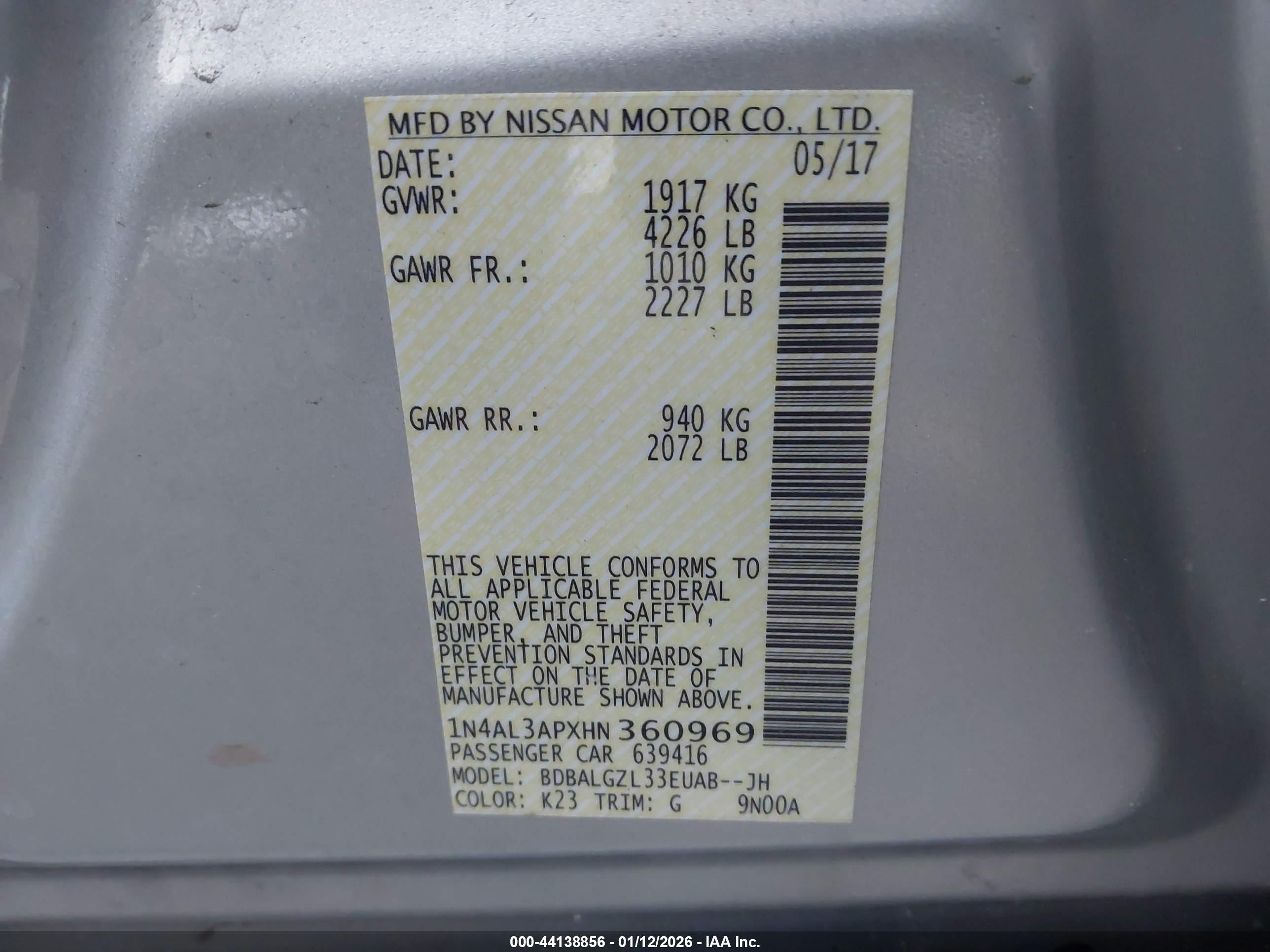 NISSAN ALTIMA image 9