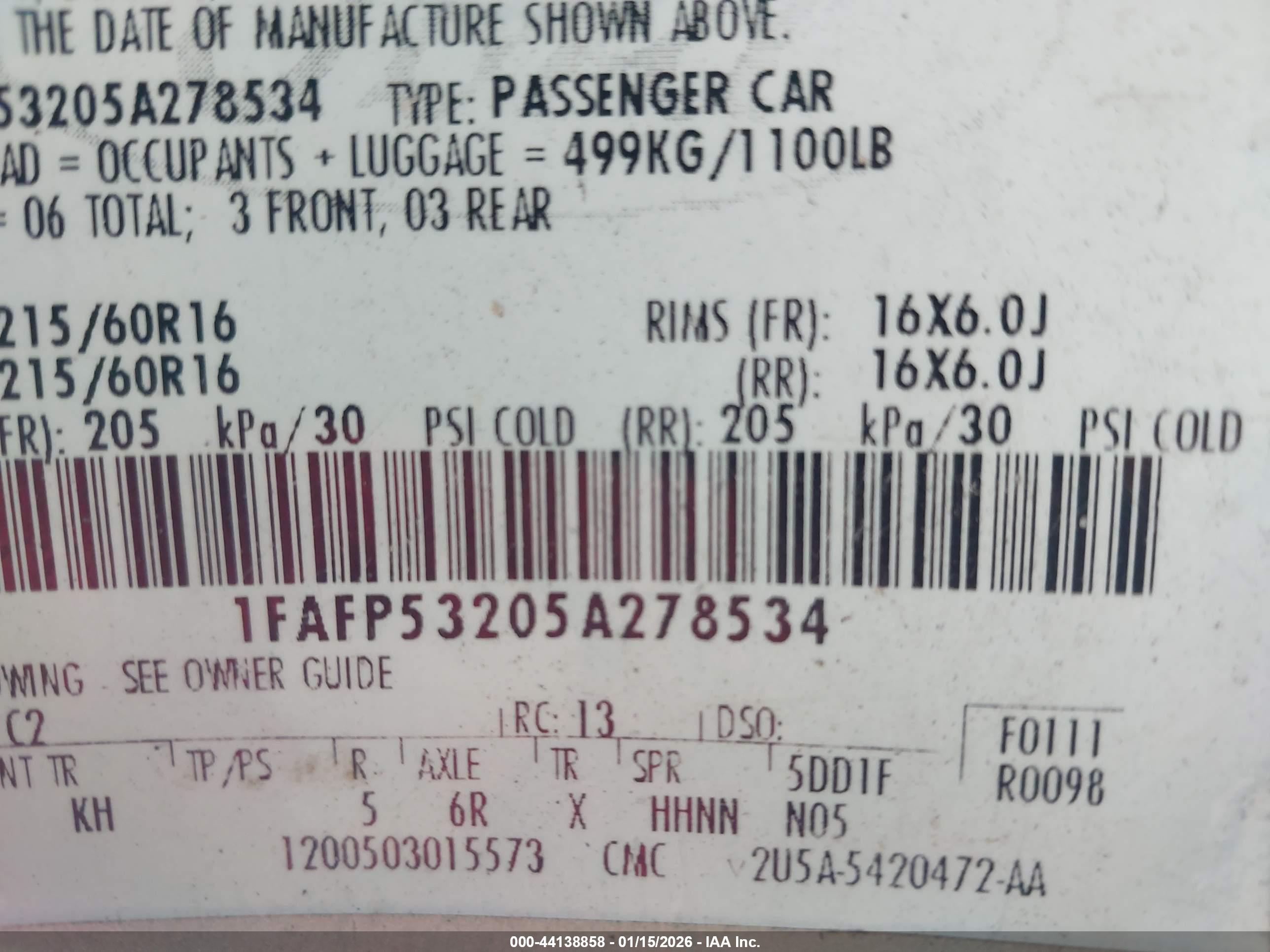 FORD TAURUS image 9