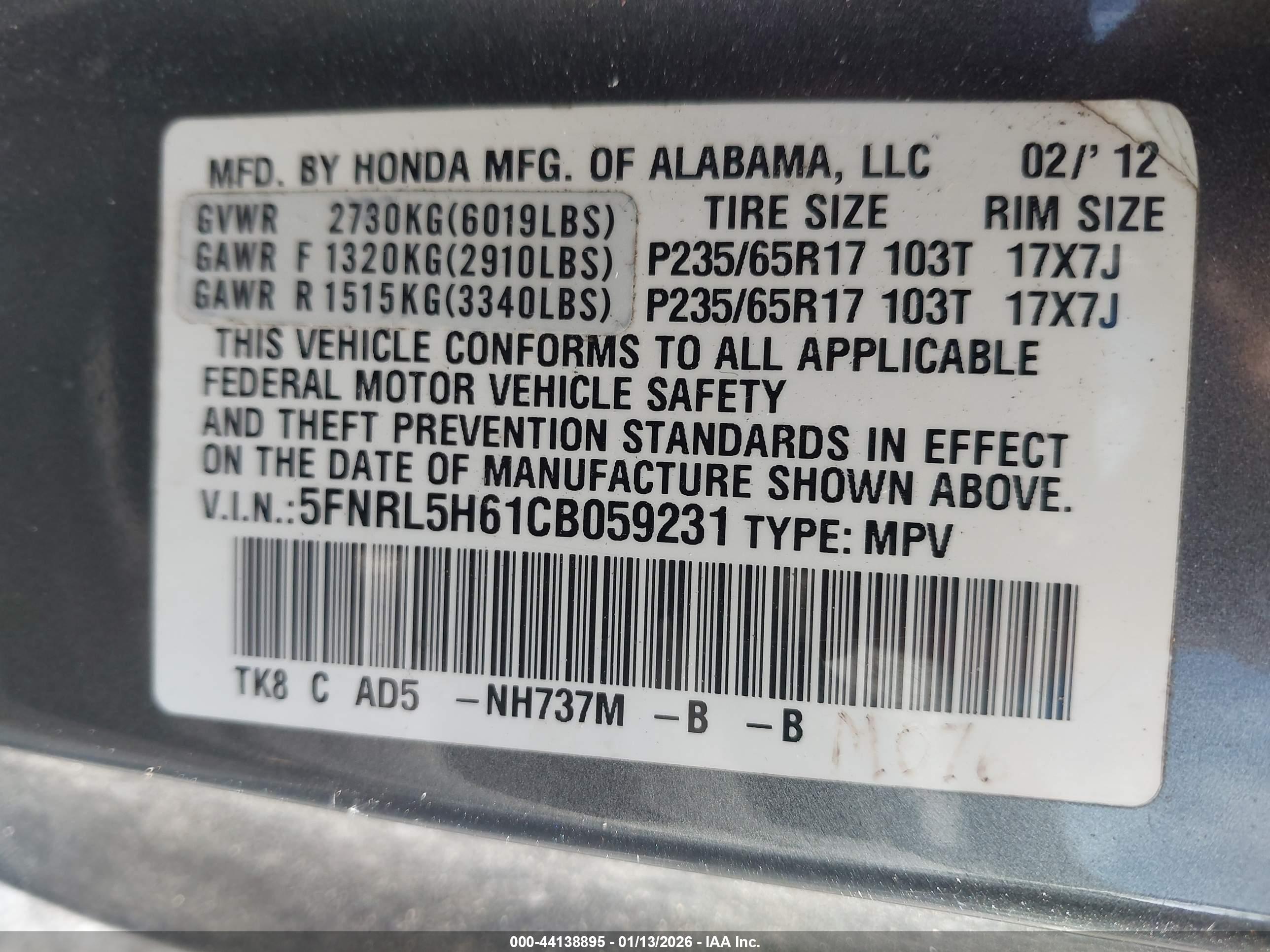 HONDA ODYSSEY image 9