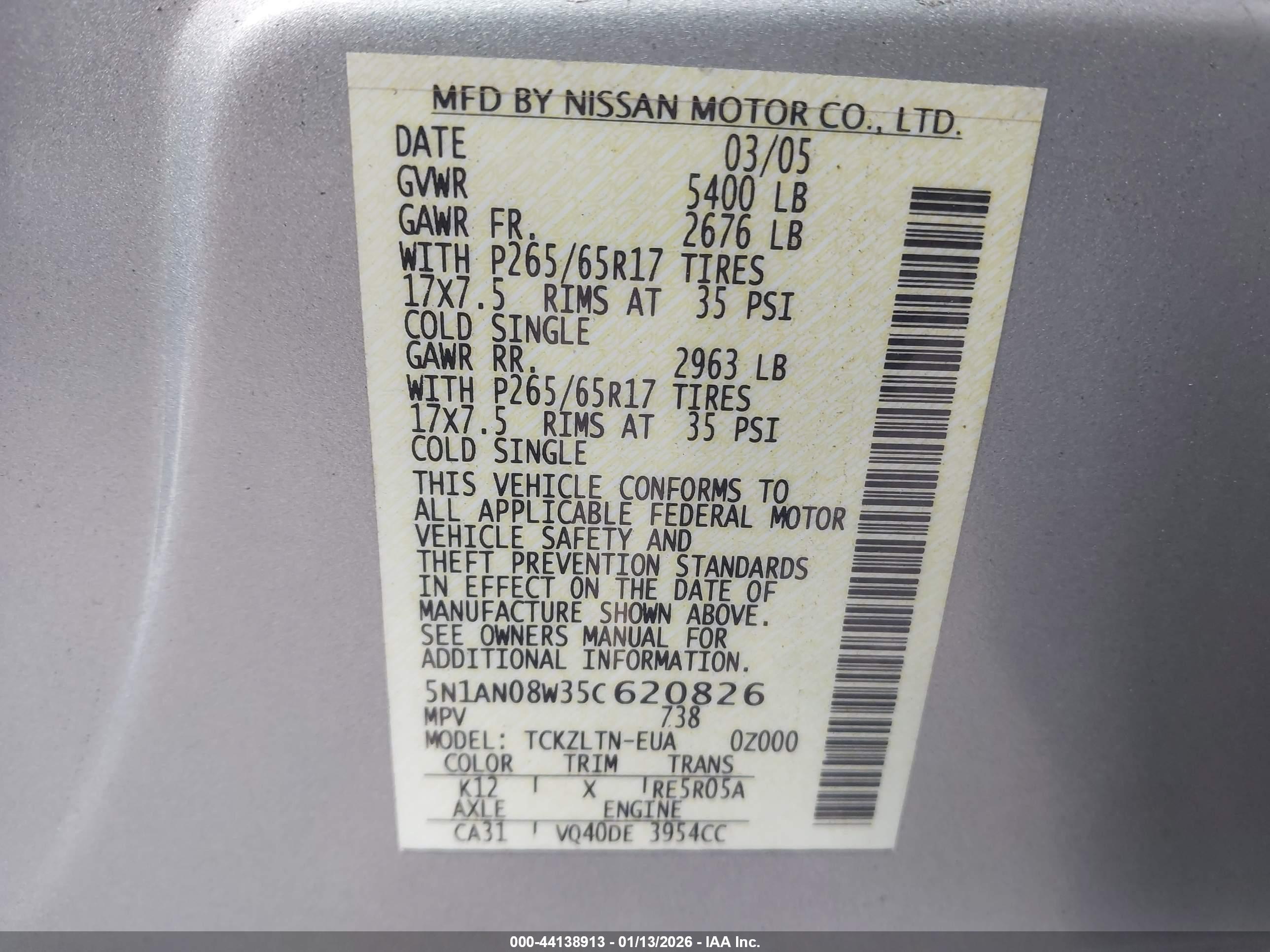 NISSAN XTERRA image 9