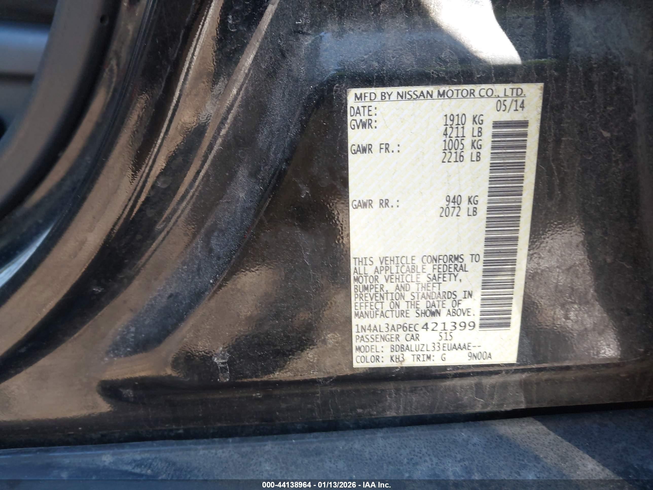 NISSAN ALTIMA image 9