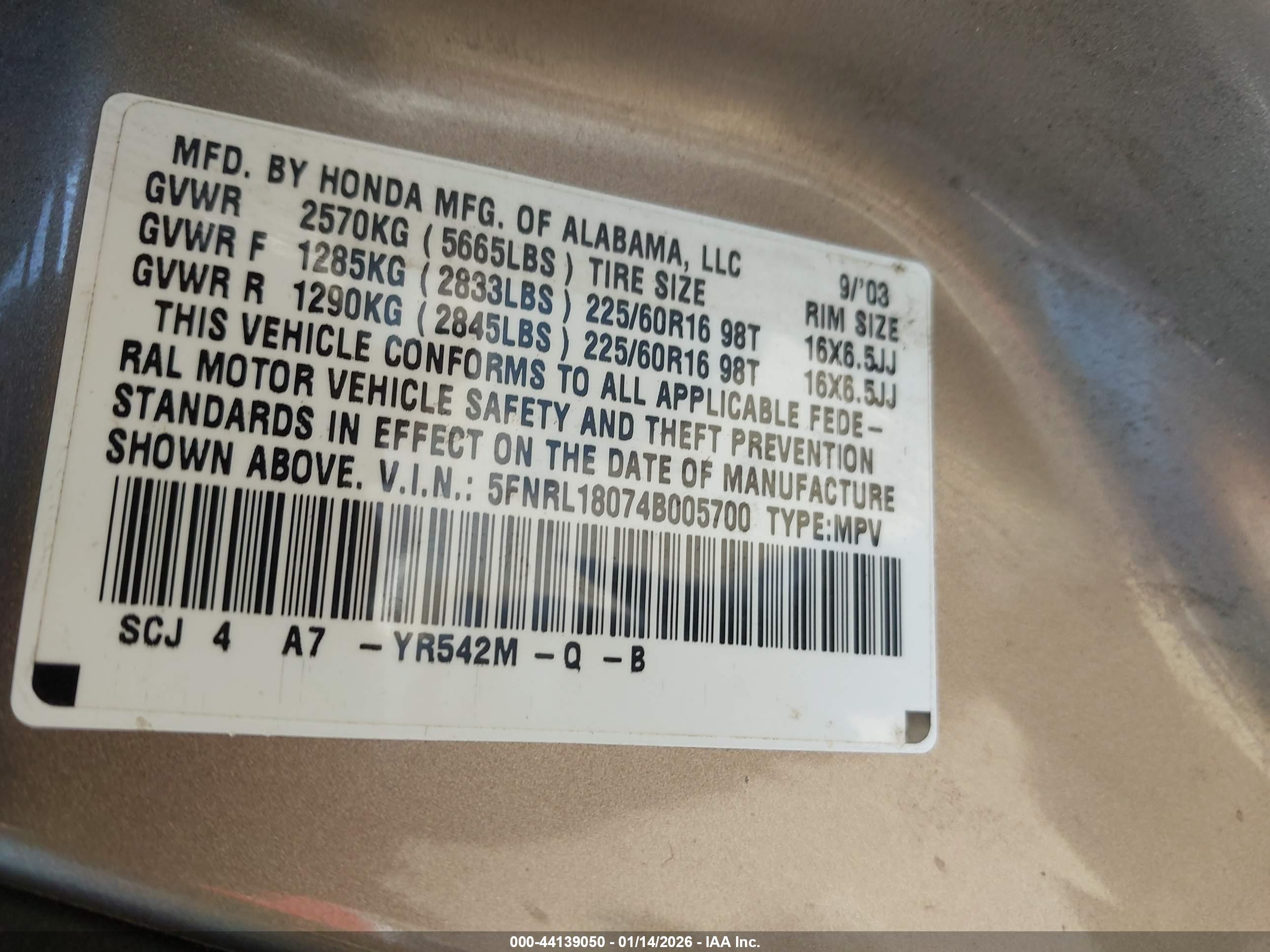 HONDA ODYSSEY image 9