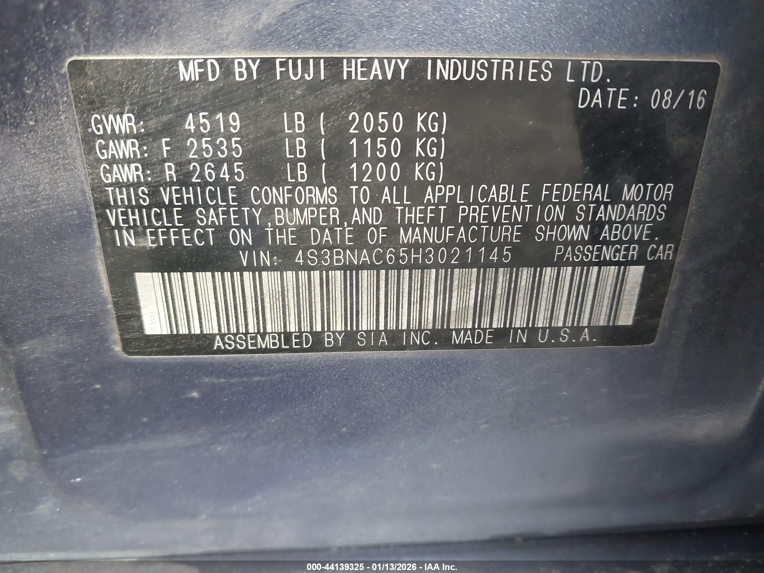 SUBARU LEGACY image 9