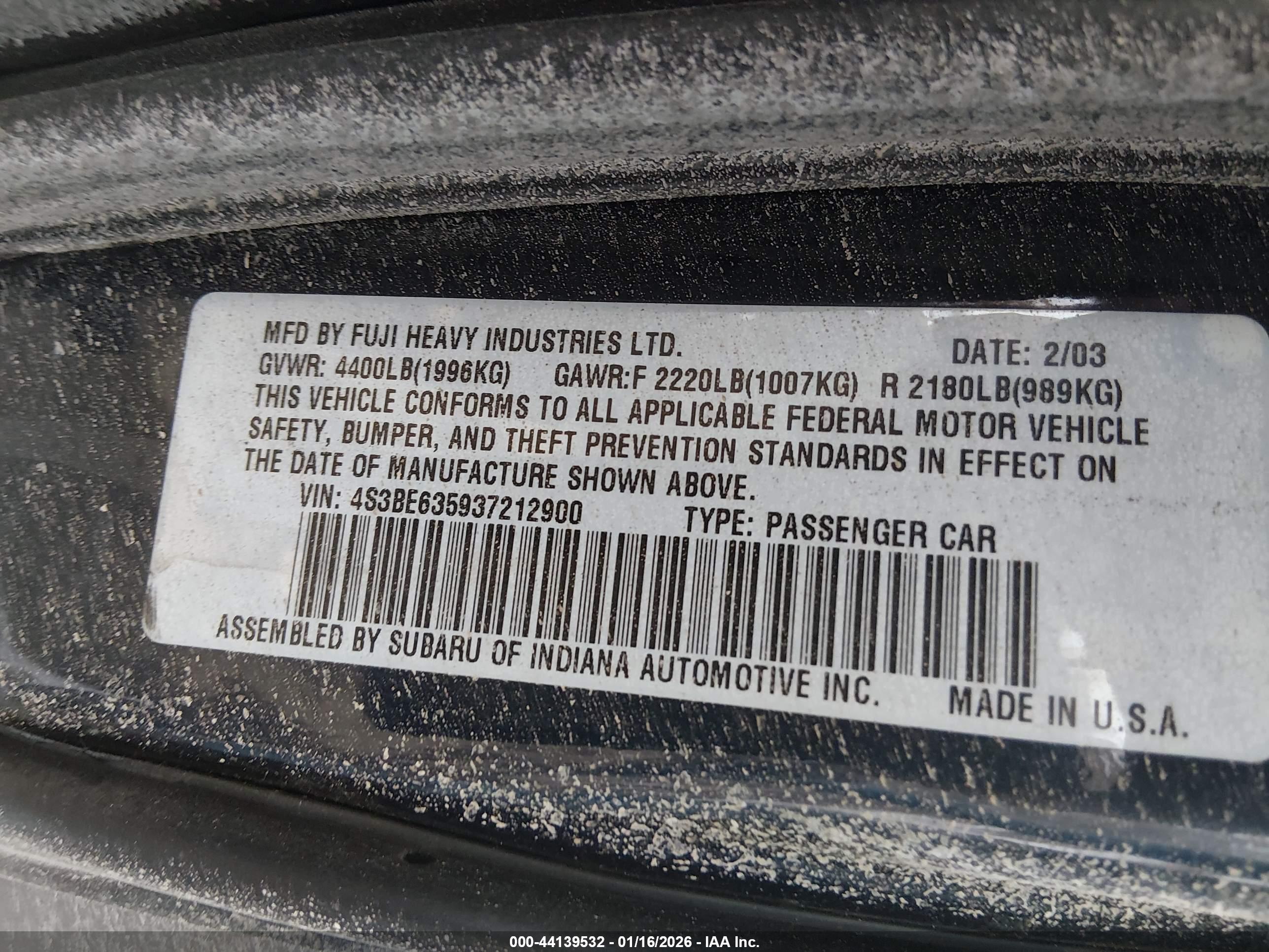 SUBARU LEGACY image 9
