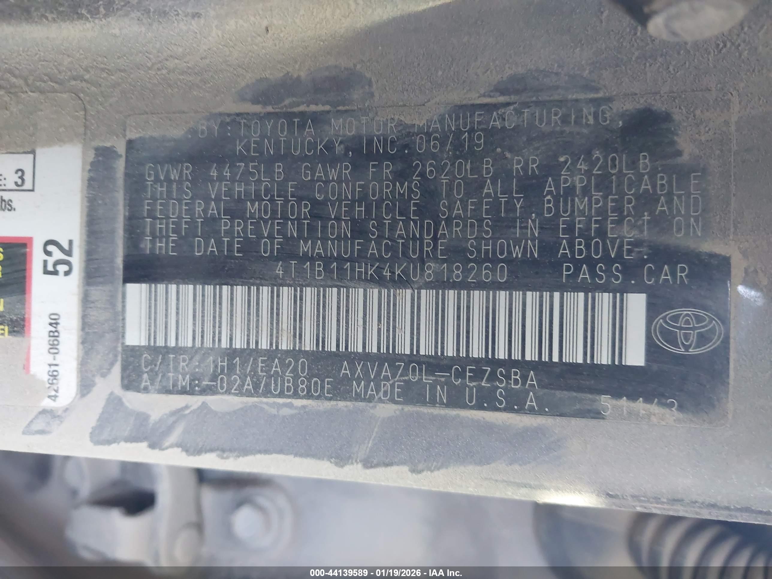 TOYOTA CAMRY image 9