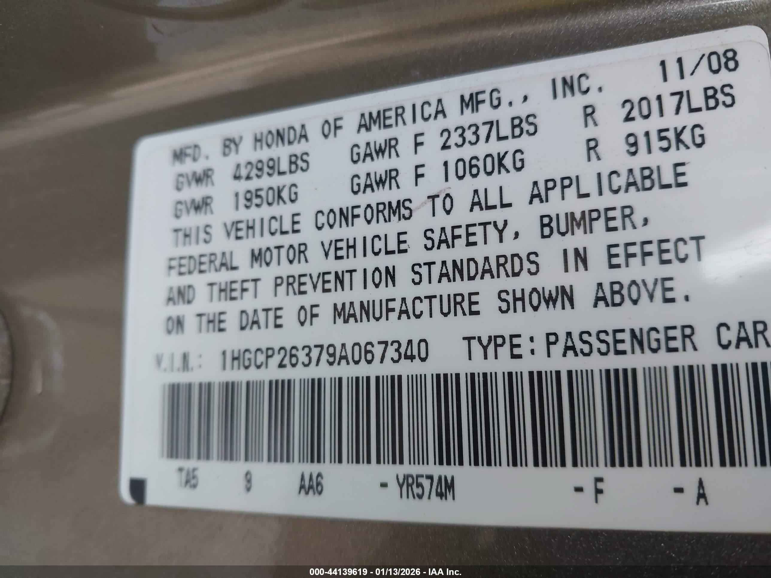 HONDA ACCORD image 9