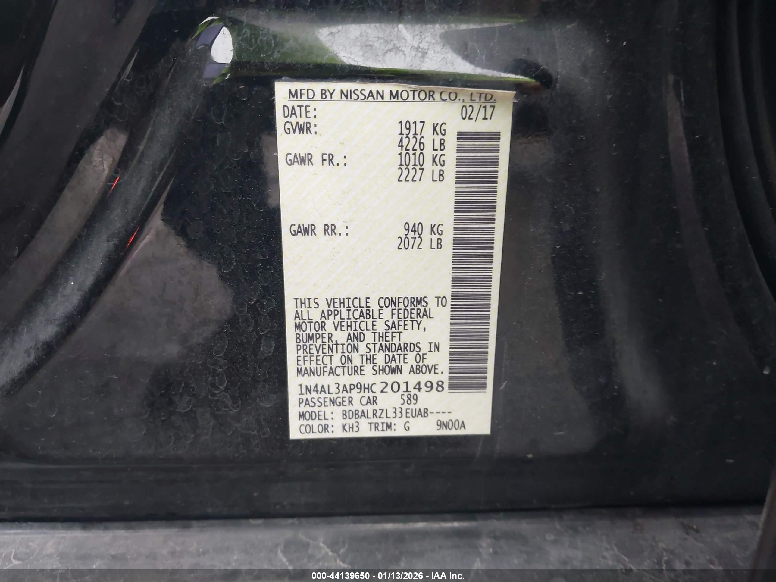 NISSAN ALTIMA image 9