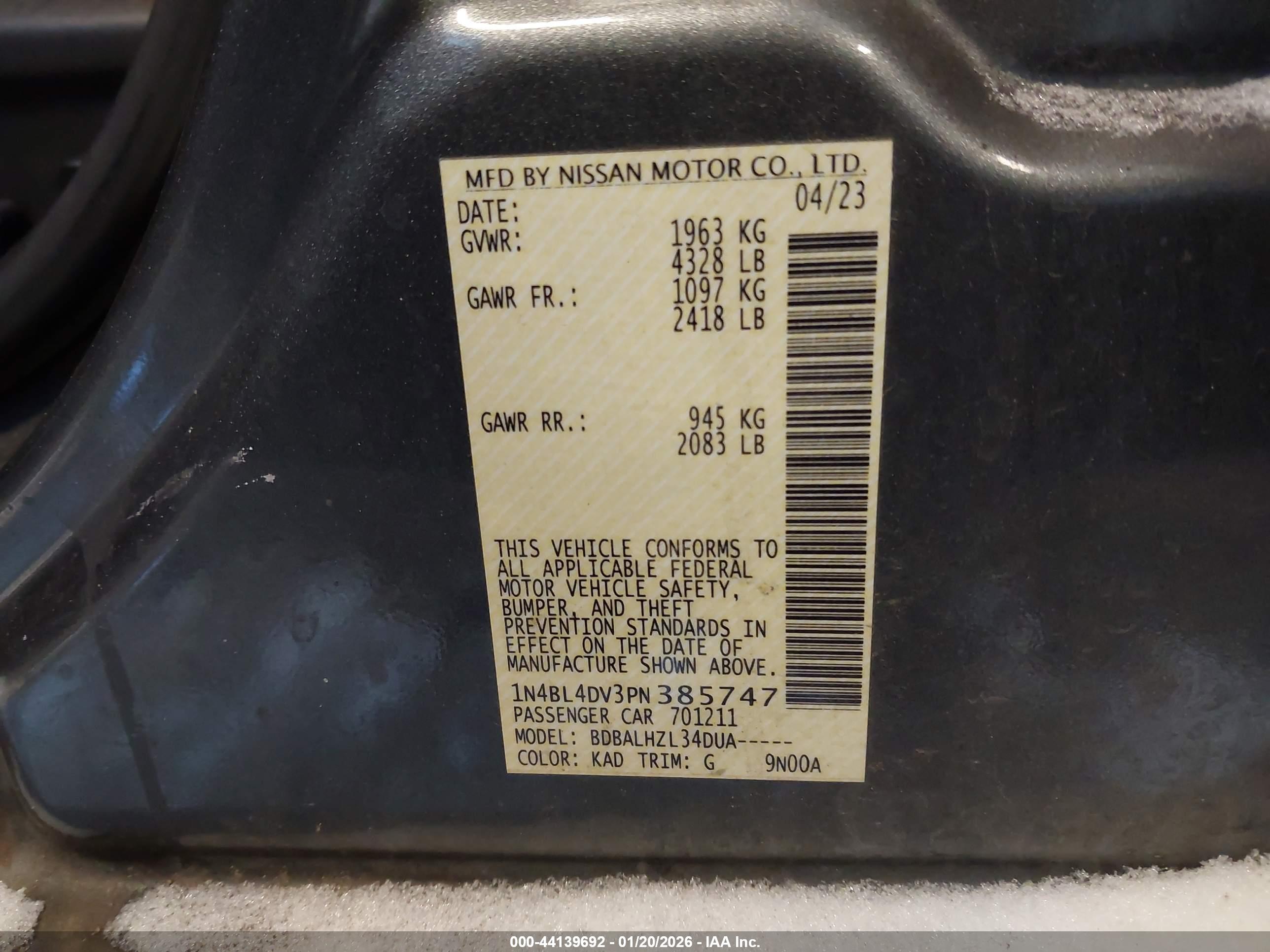 NISSAN ALTIMA image 9