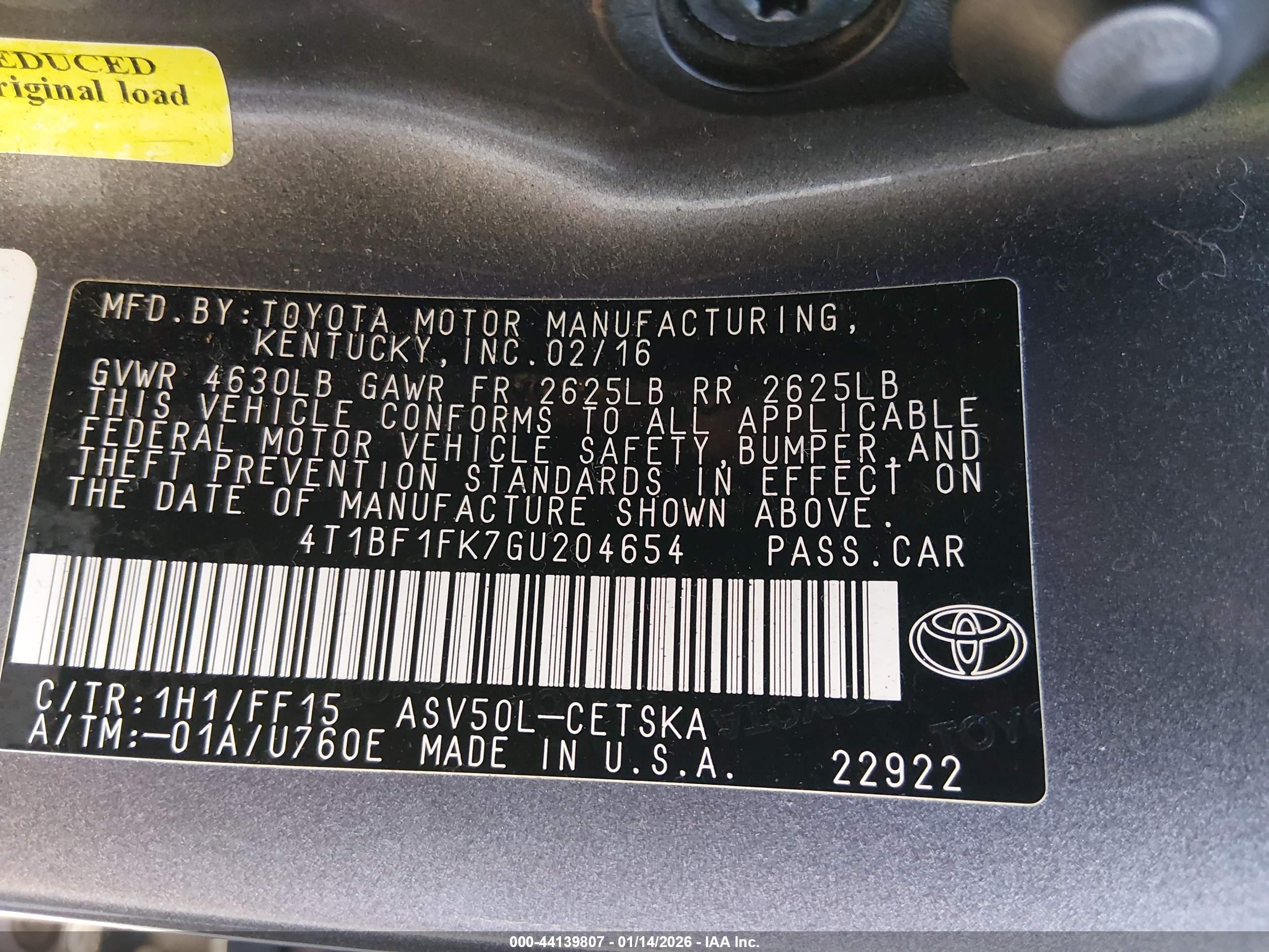 TOYOTA CAMRY image 9