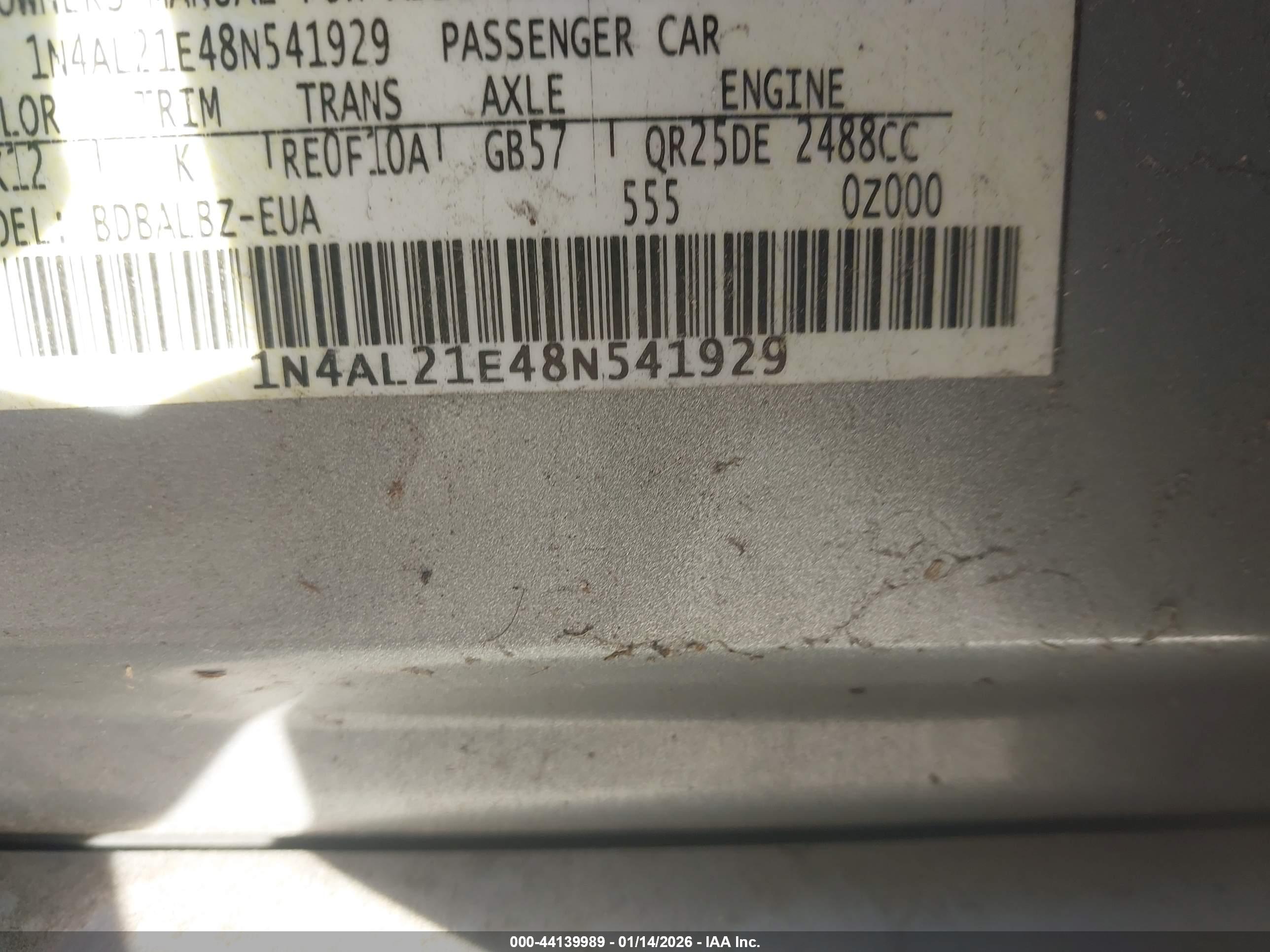 NISSAN ALTIMA image 9