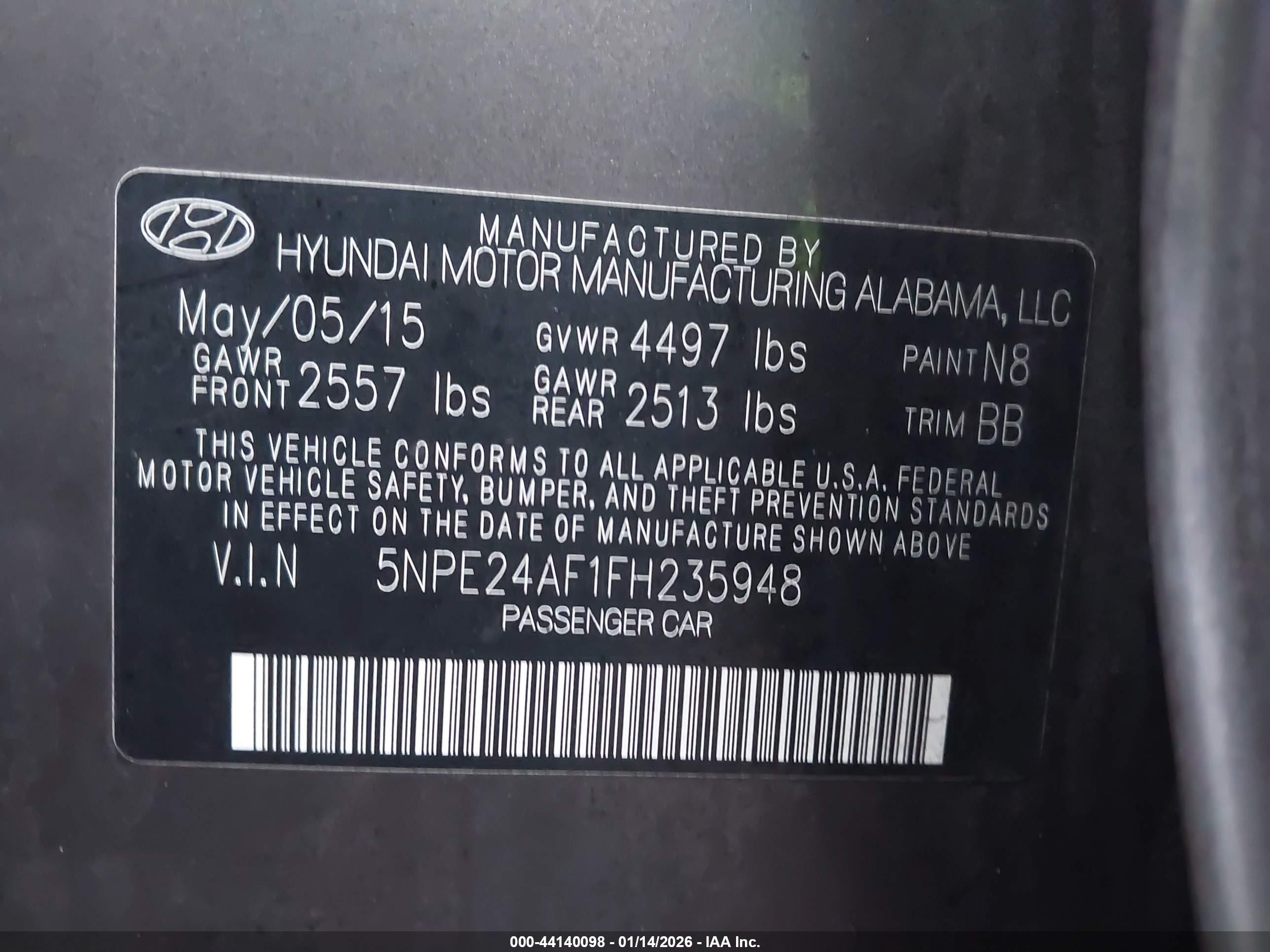 HYUNDAI SONATA image 9