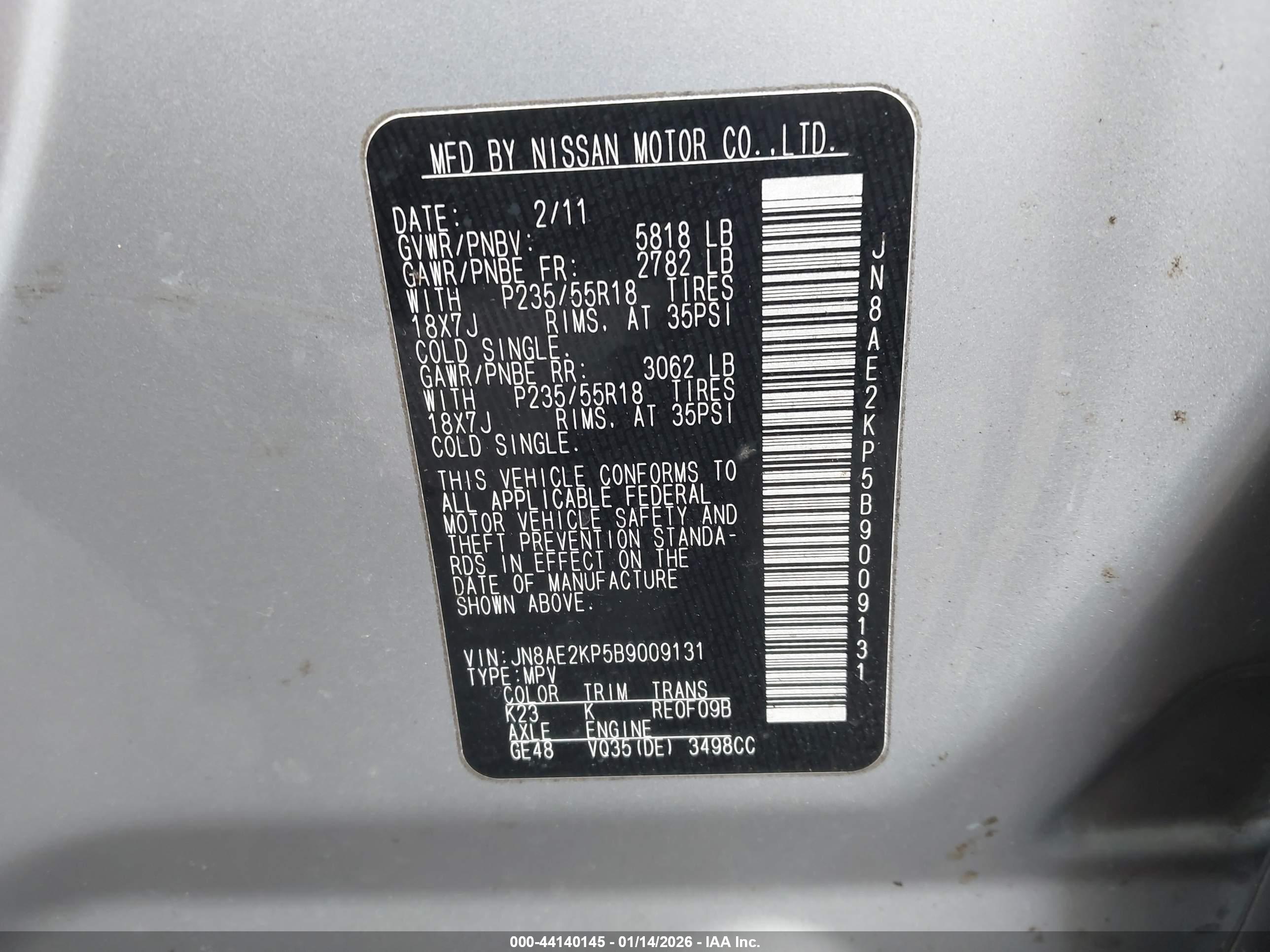 NISSAN QUEST image 9
