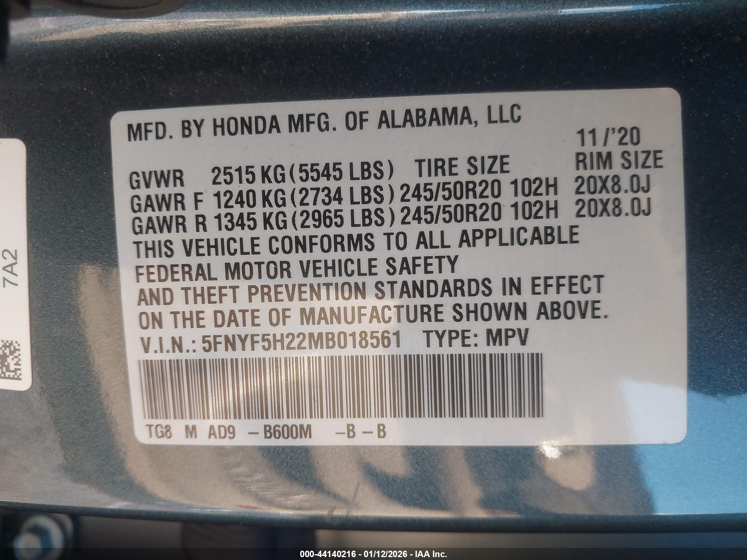 HONDA PILOT image 9
