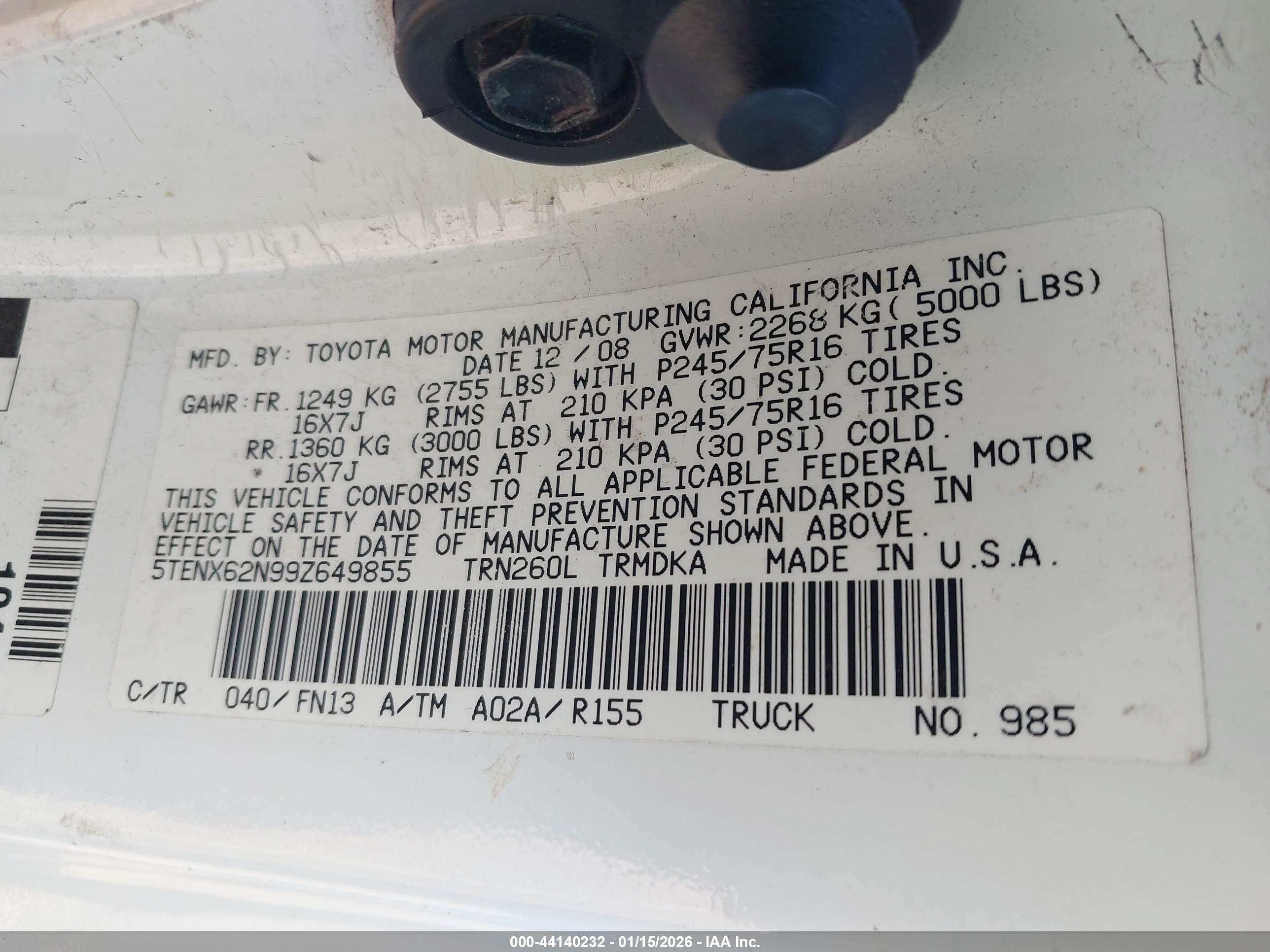 TOYOTA TACOMA image 9