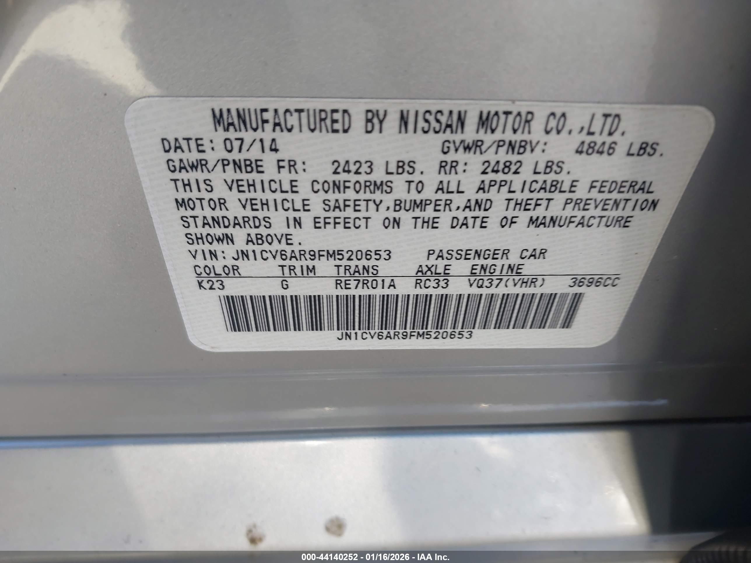 INFINITI Q40 image 9