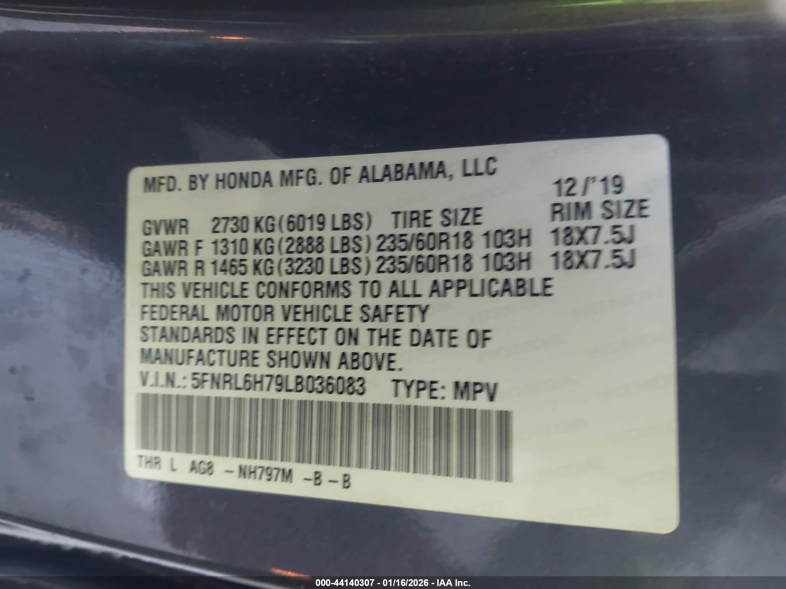 HONDA ODYSSEY image 9