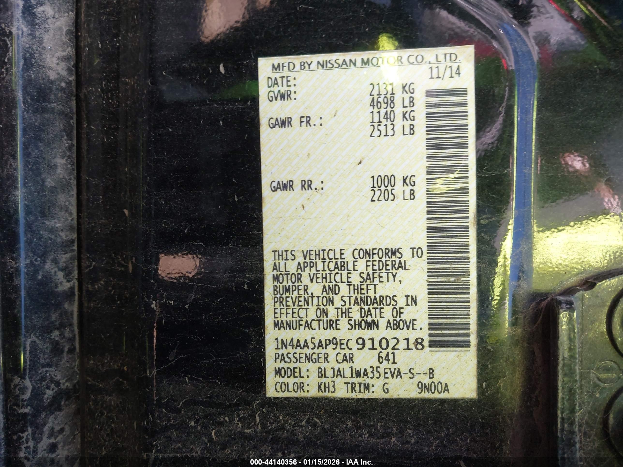 NISSAN MAXIMA image 9