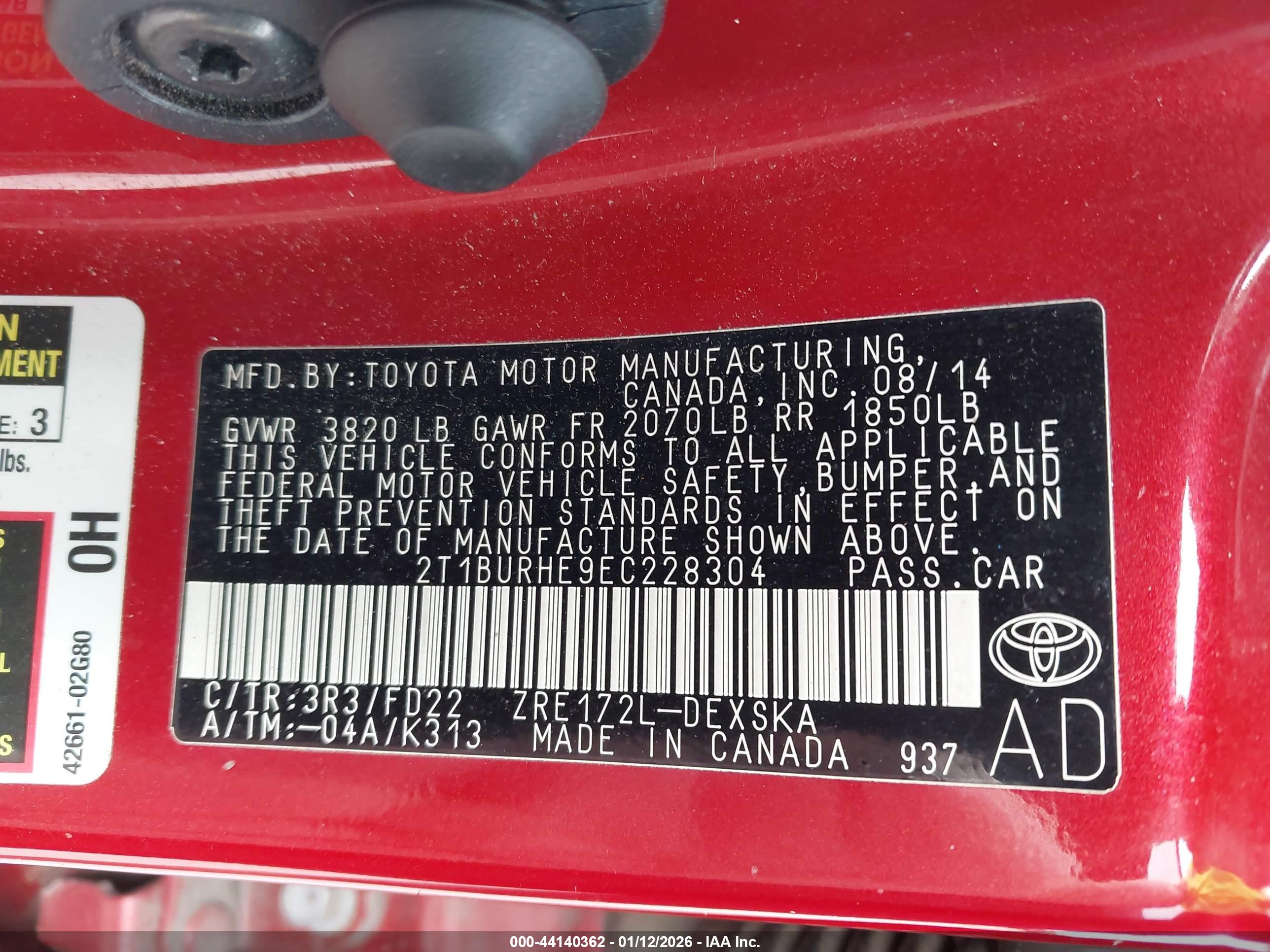 TOYOTA COROLLA image 9