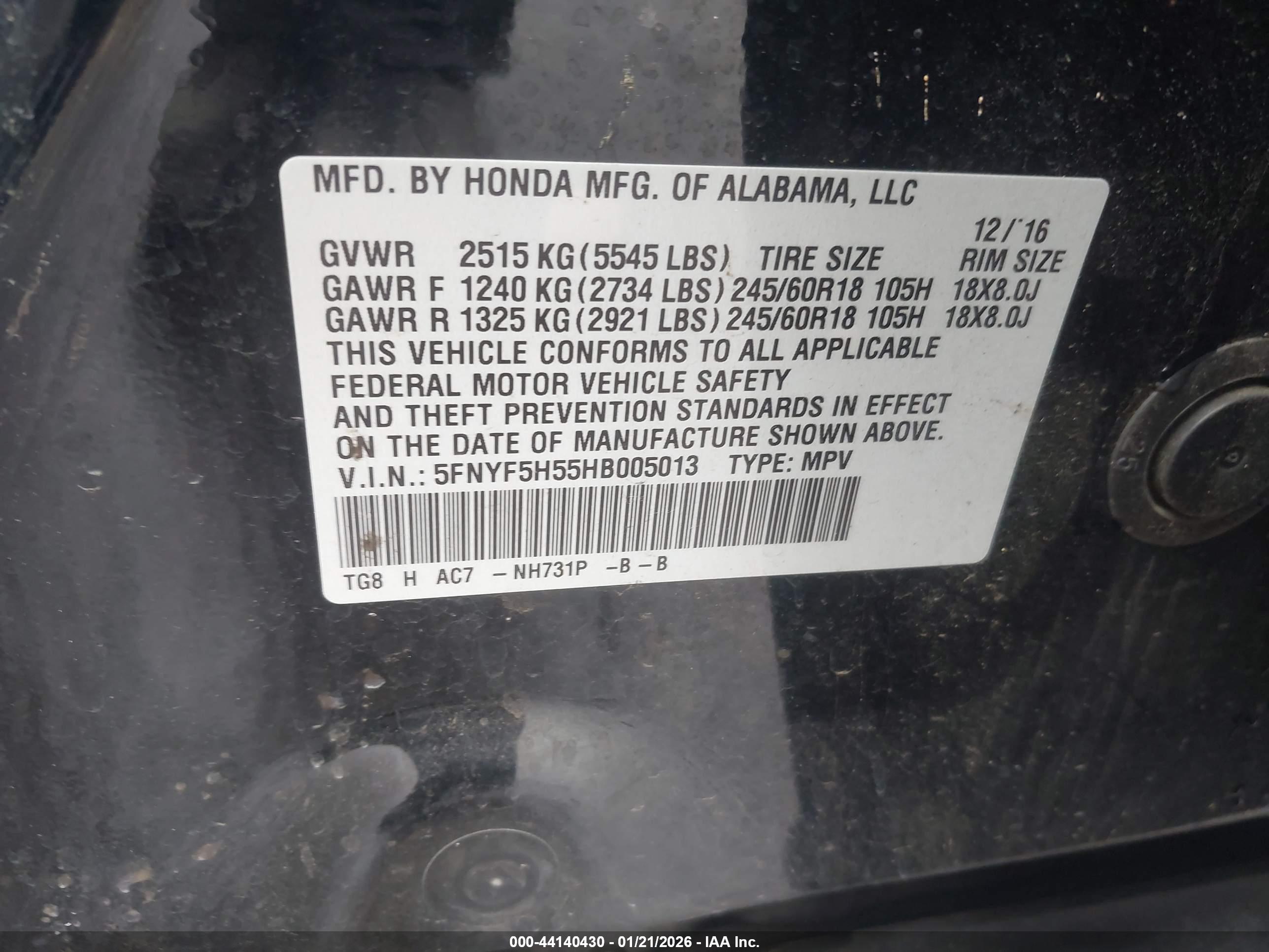 HONDA PILOT image 9