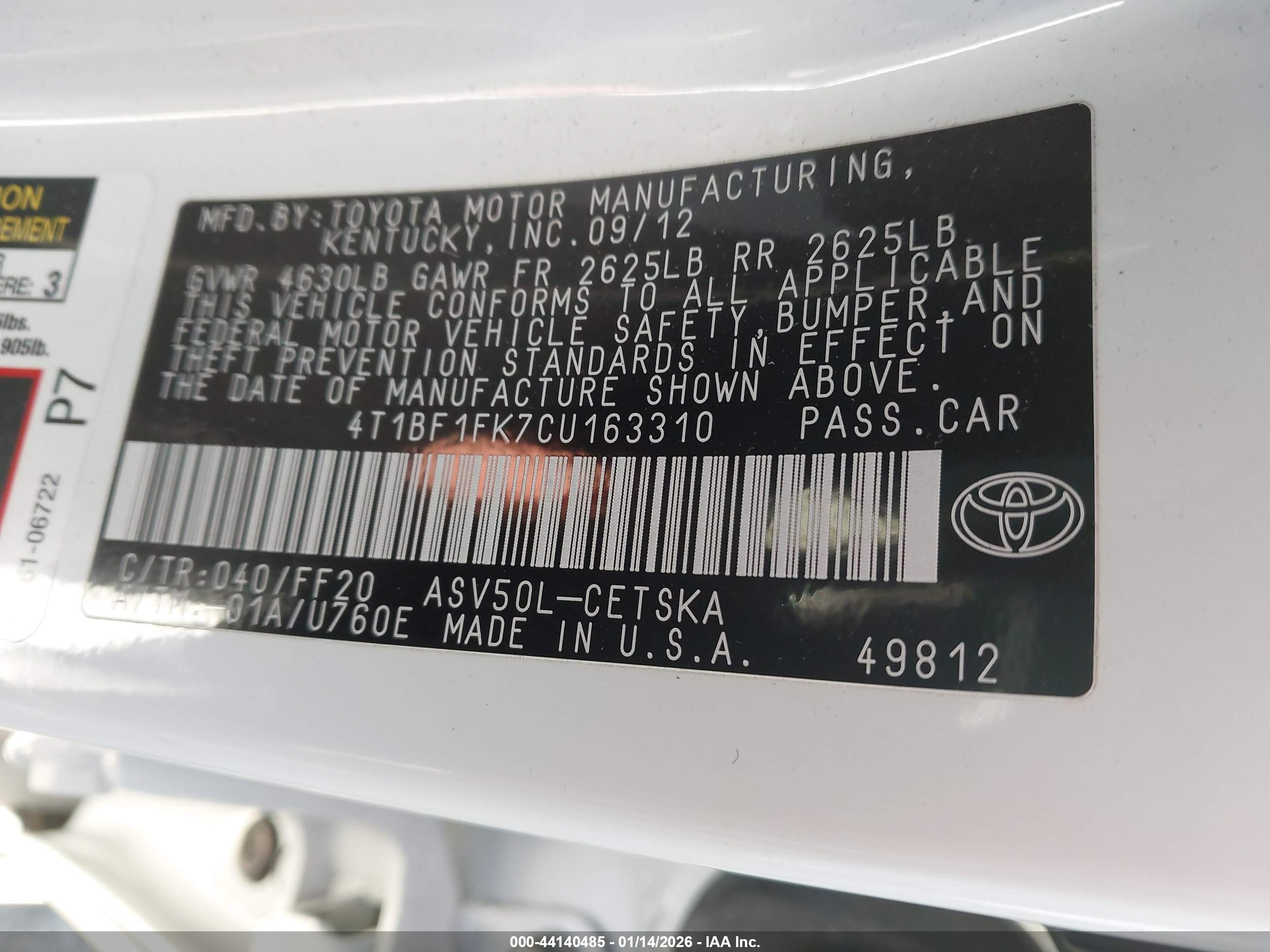 TOYOTA CAMRY image 9