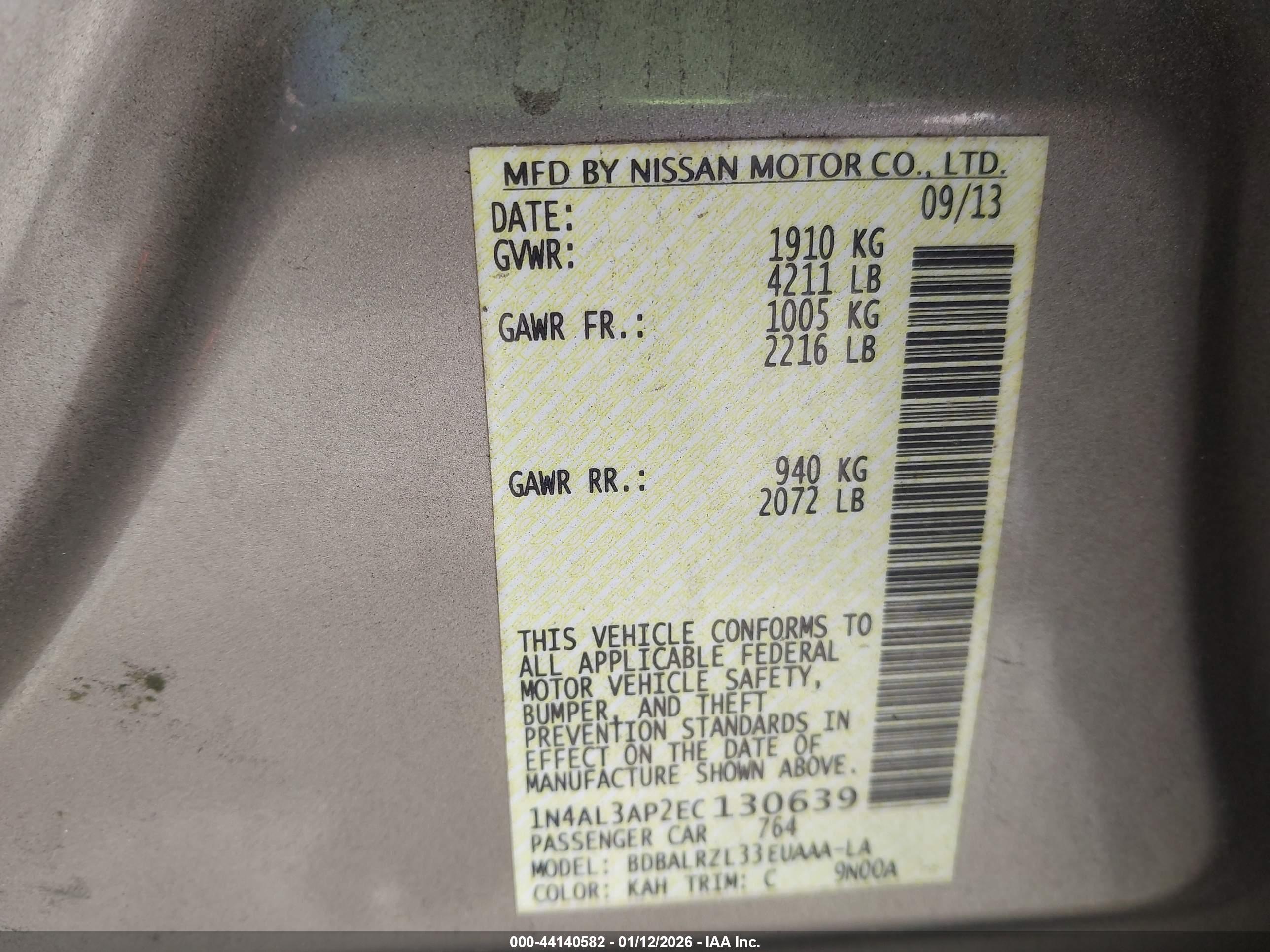 NISSAN ALTIMA image 9