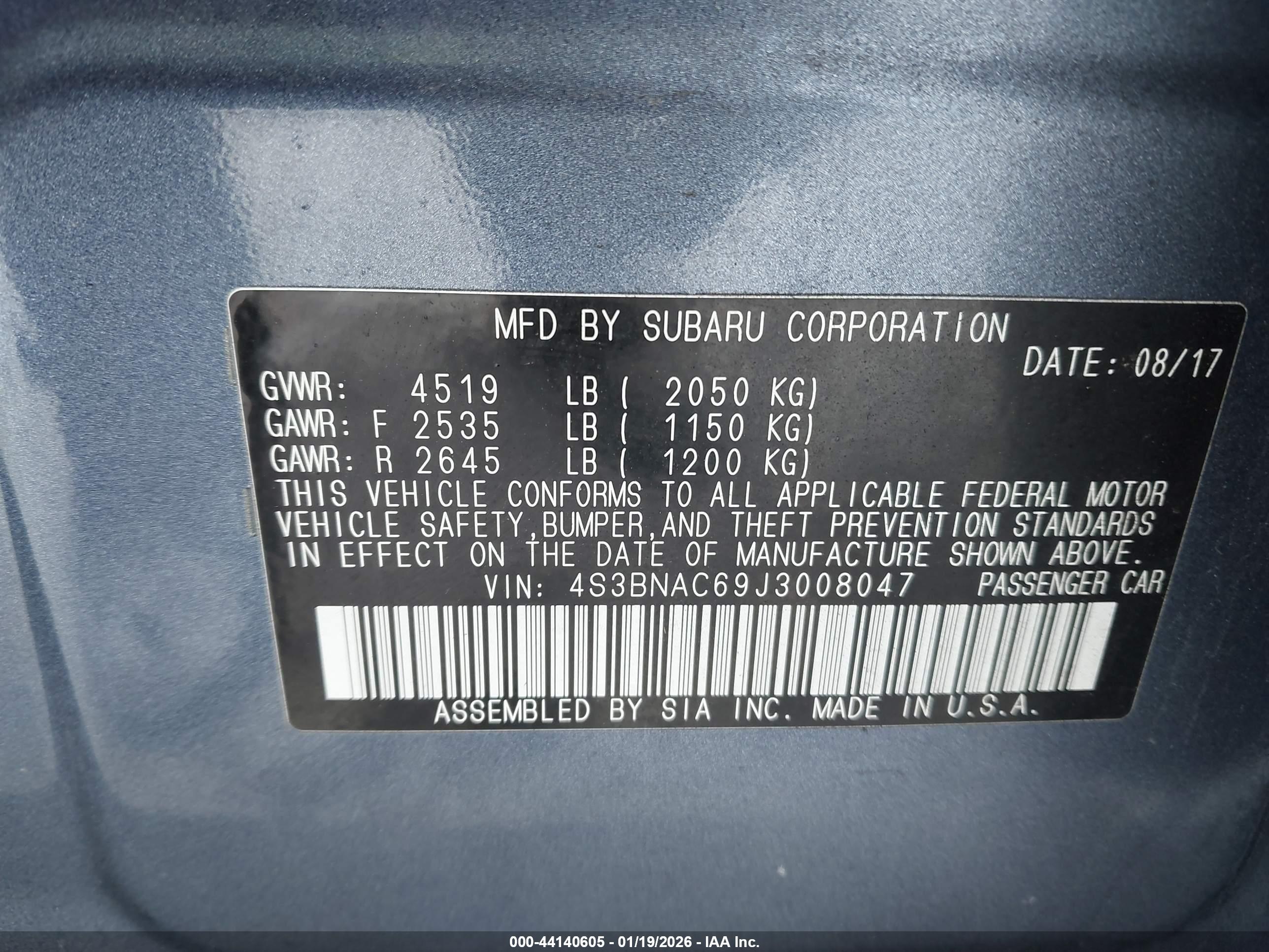 SUBARU LEGACY image 9