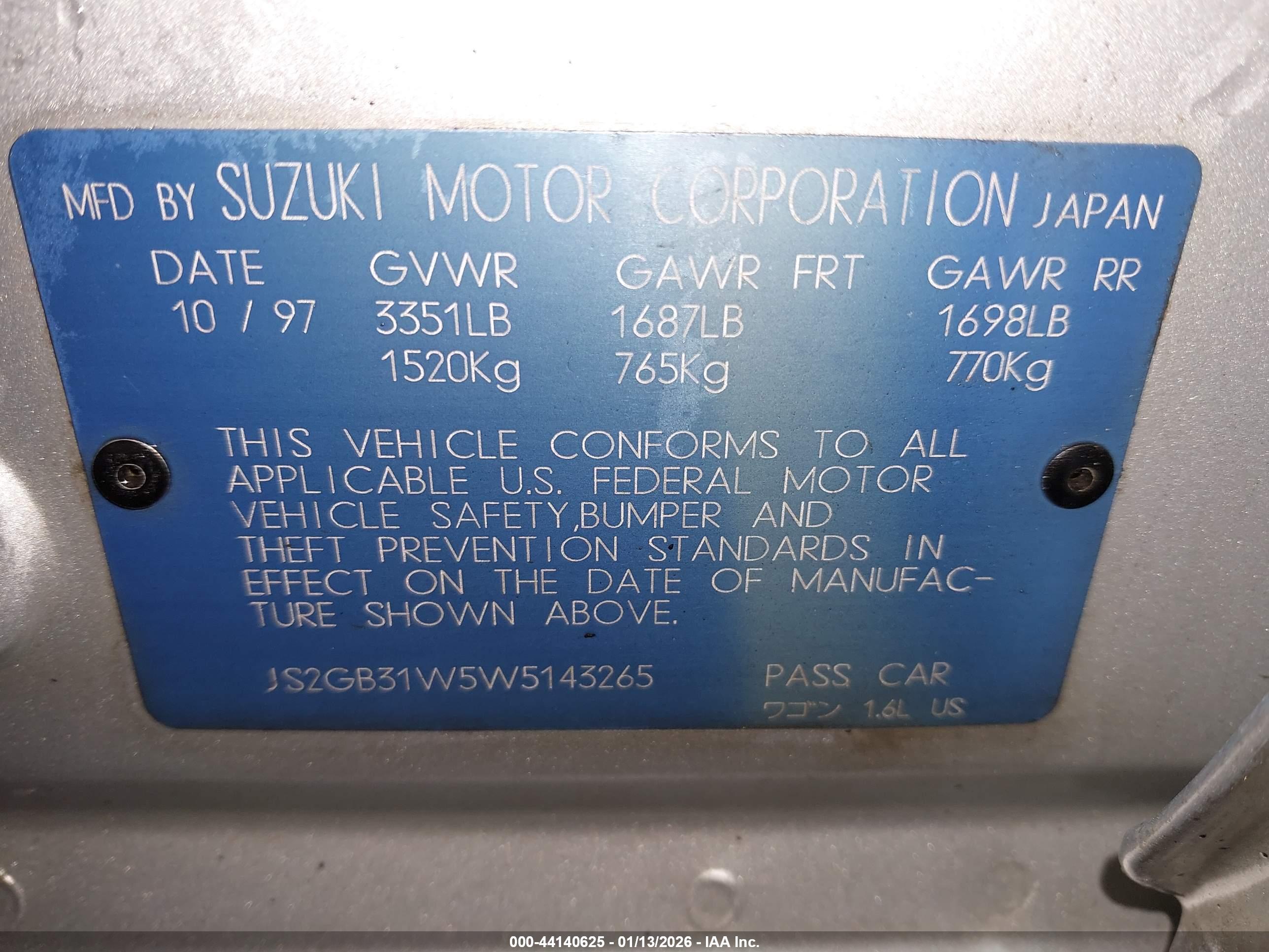 SUZUKI ESTEEM image 9