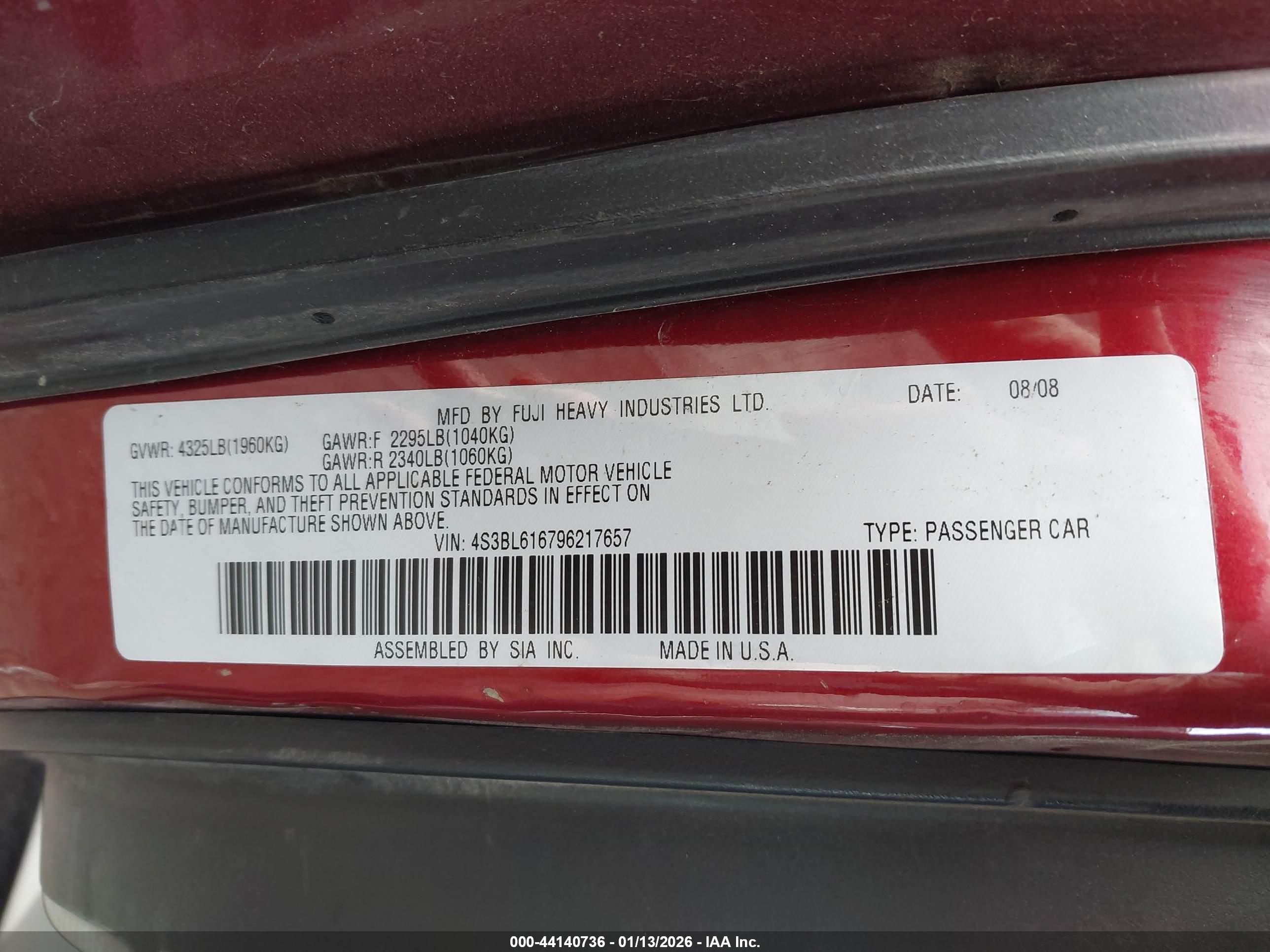 SUBARU LEGACY image 9