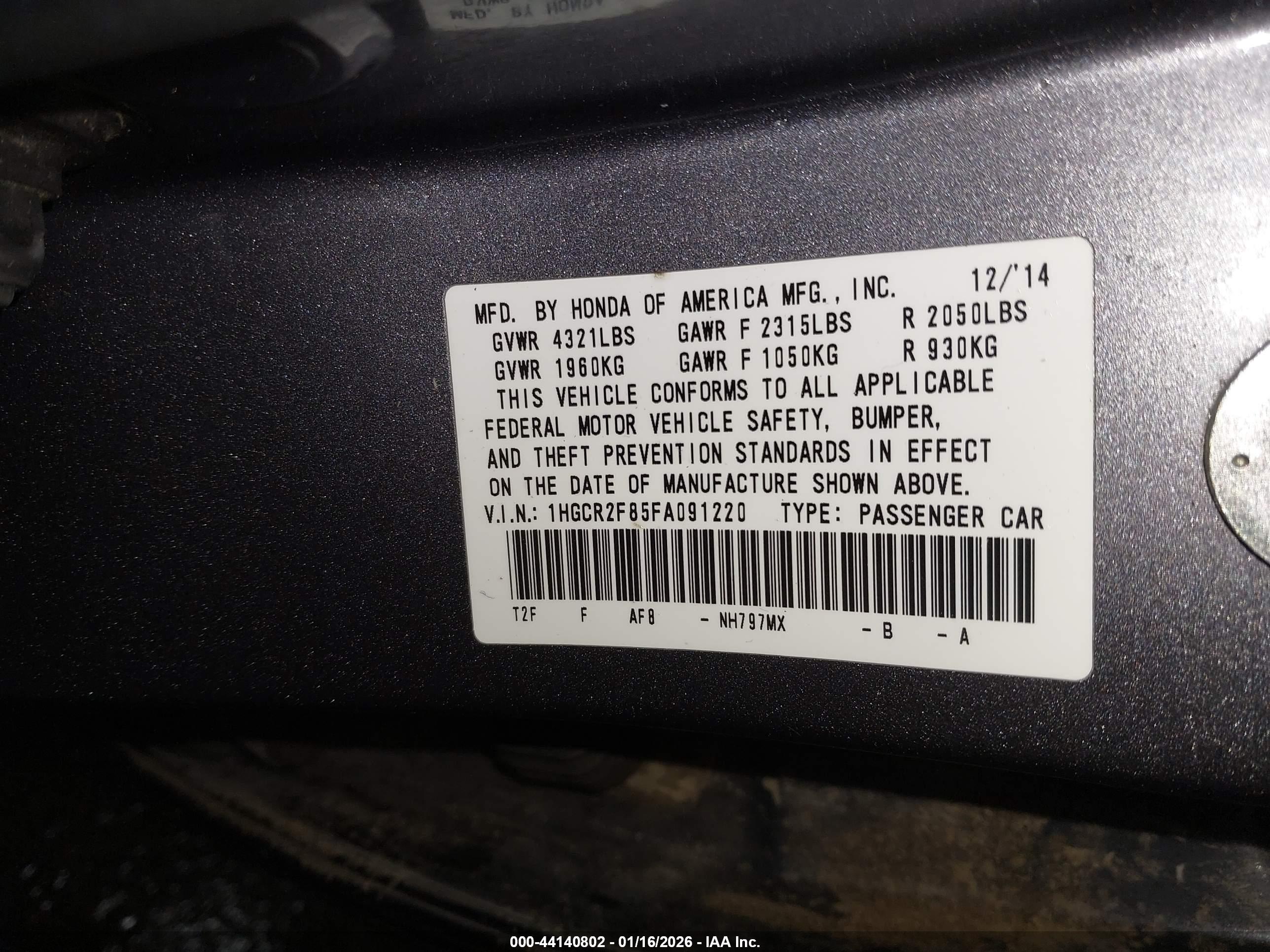 HONDA ACCORD image 9