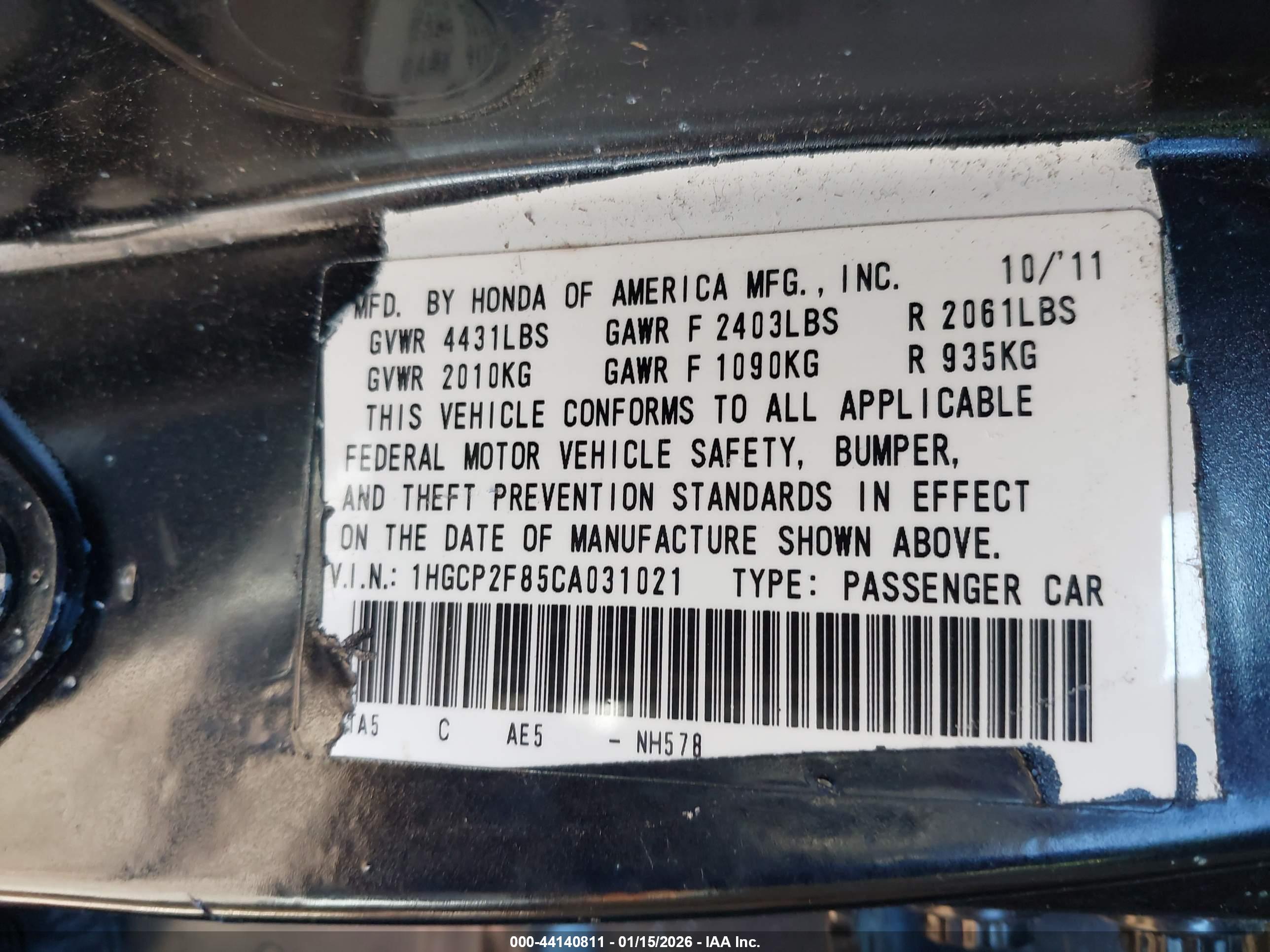 HONDA ACCORD image 9