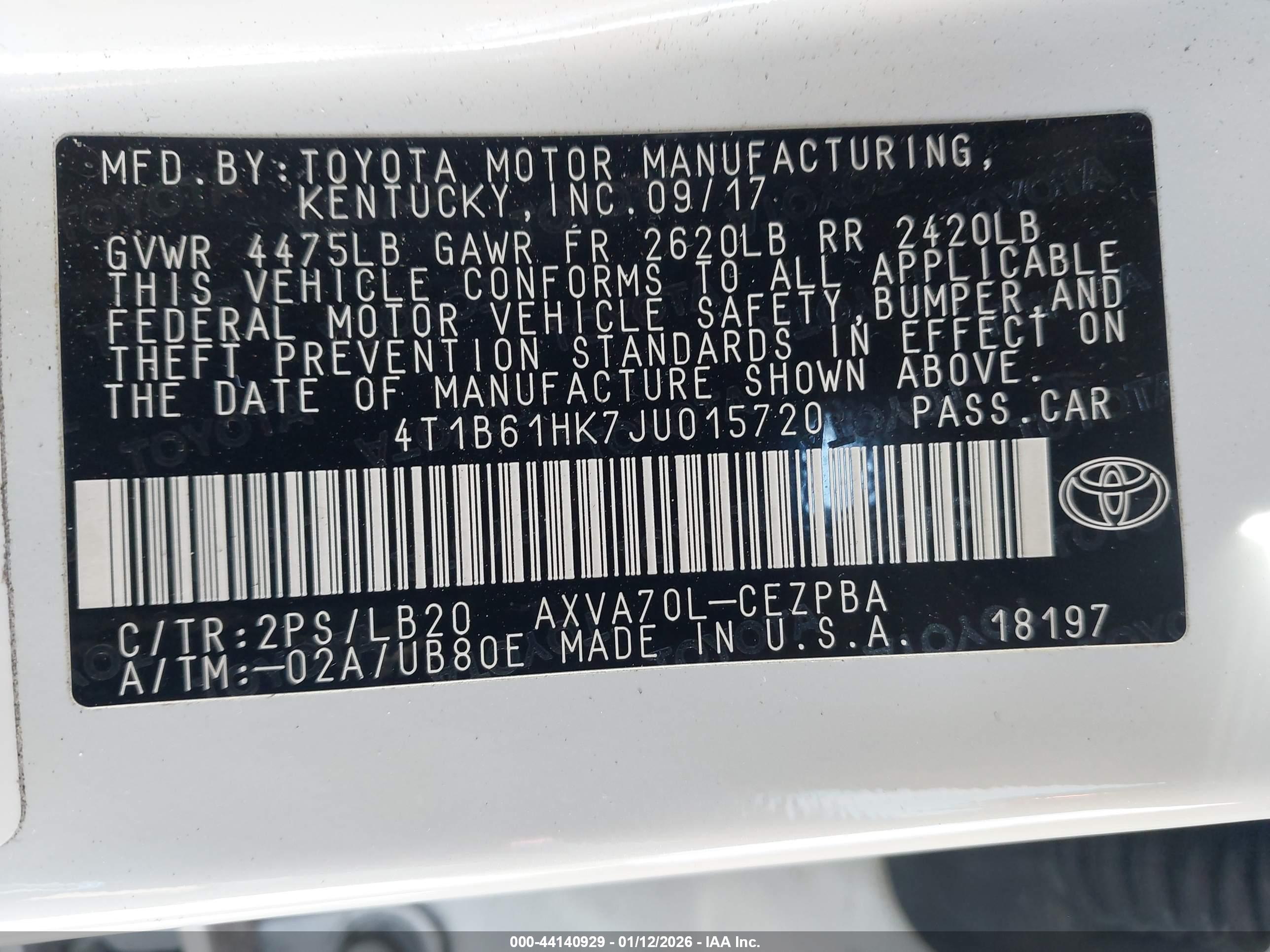 TOYOTA CAMRY image 9
