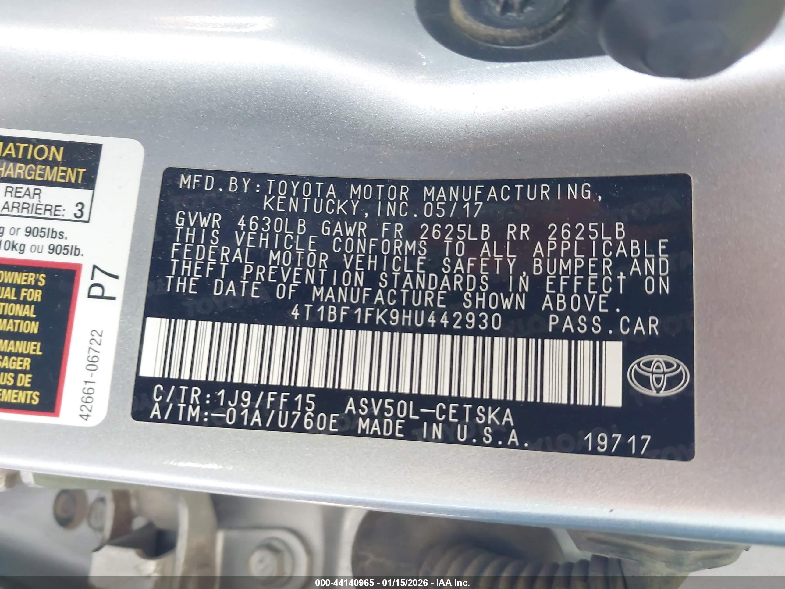 TOYOTA CAMRY image 9
