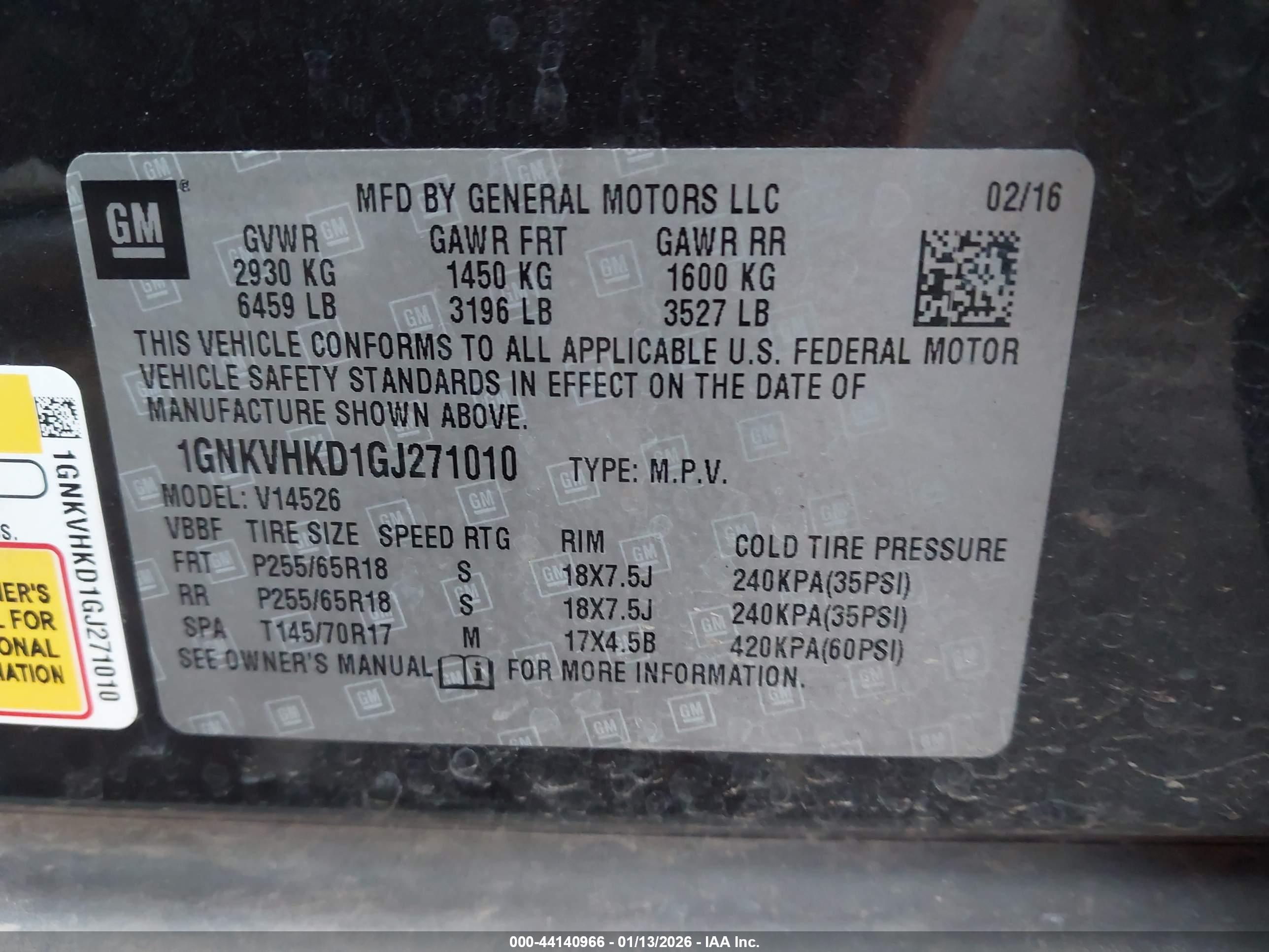 CHEVROLET TRAVERSE image 9