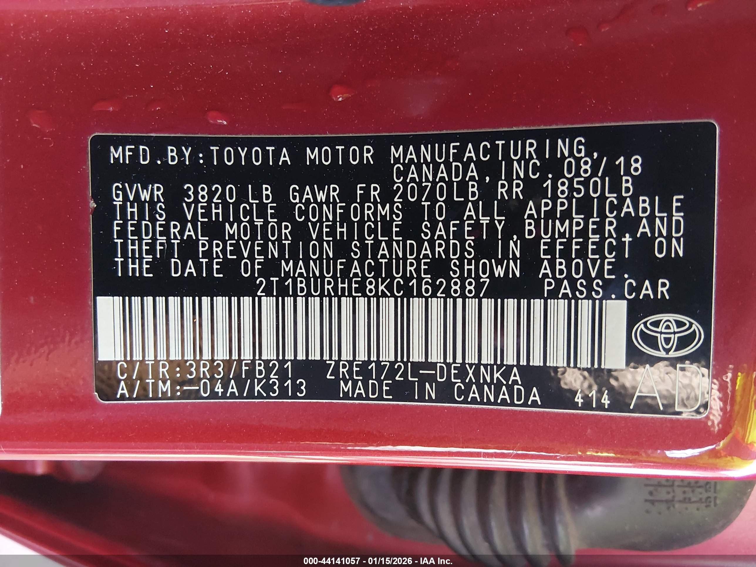 TOYOTA COROLLA image 9